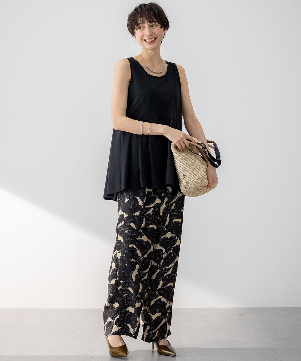 23区 【洗える】ナチュラルコットンベア タフタコンビ タンクトップ 