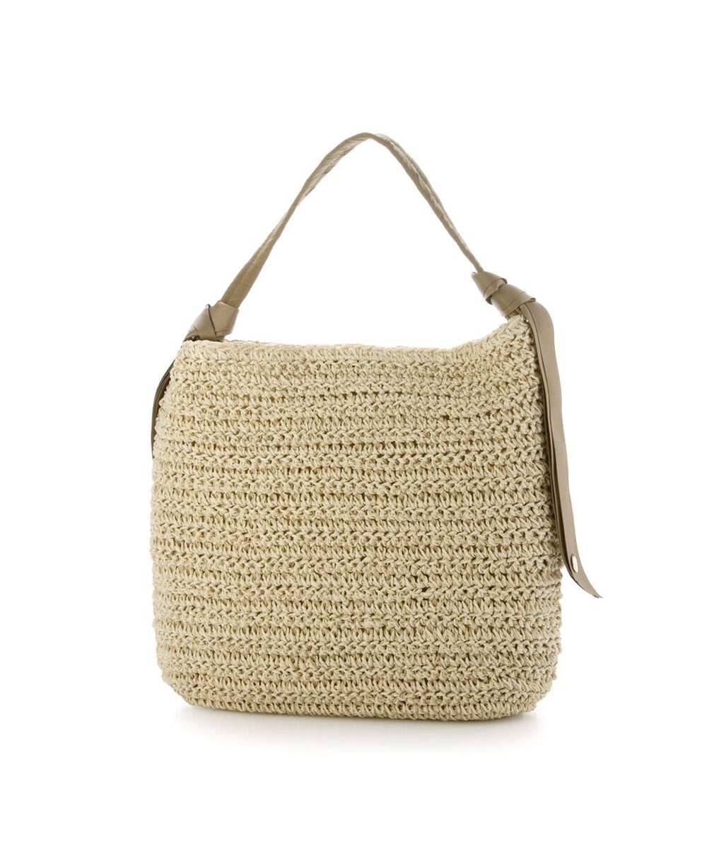 UNBILLION カシュカシュ cachecache / 下がりグログラン地柄編みトート カゴバッグ 