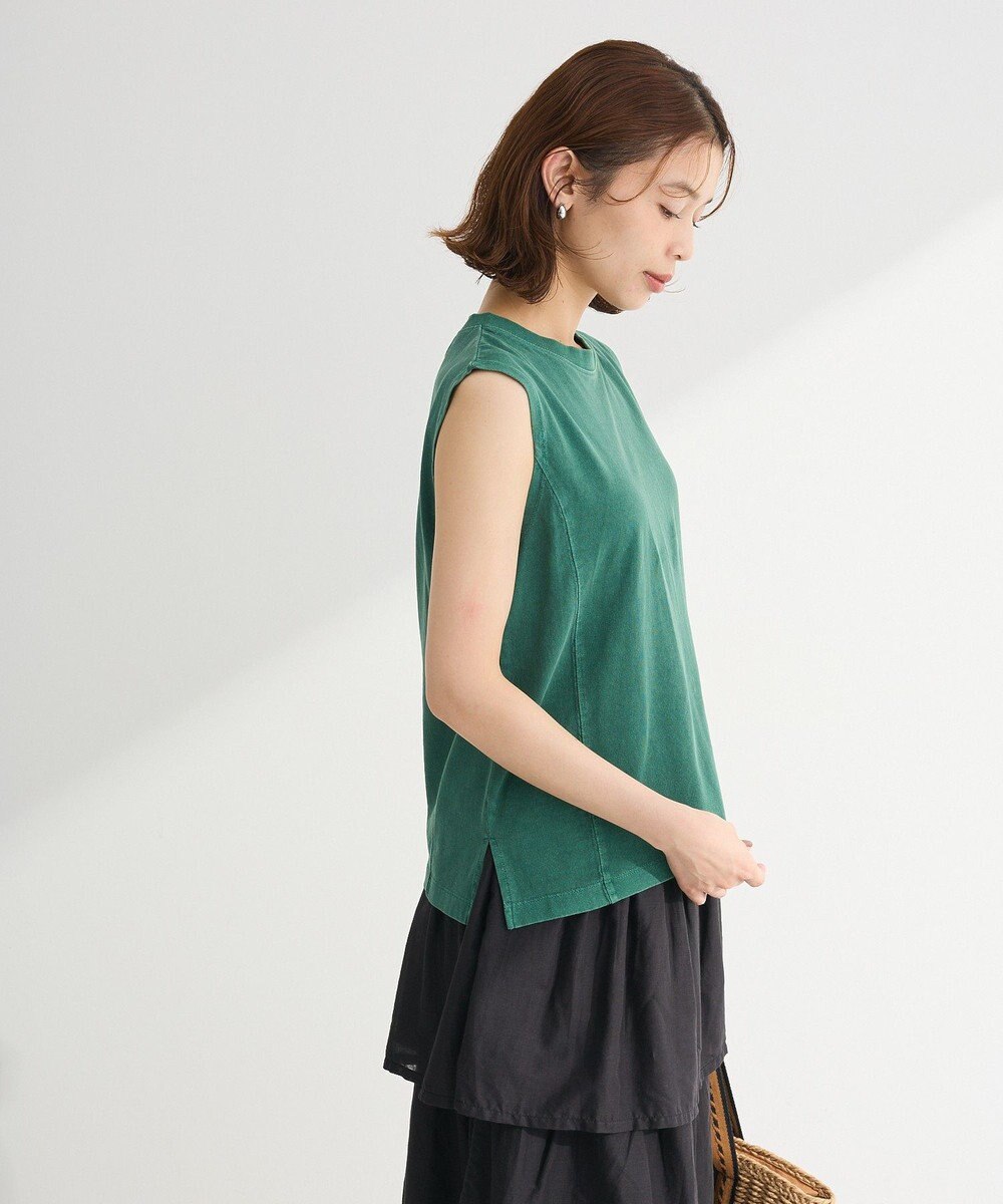 Green Parks ・ＤＯＵＢＬＥ　ＦＬＡＧＳ　ピグメント切替ノースリ 