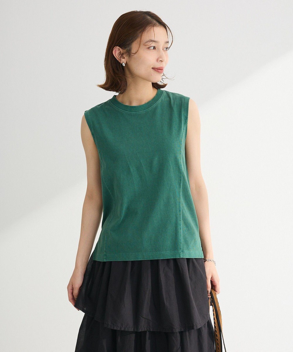 Green Parks ・ＤＯＵＢＬＥ　ＦＬＡＧＳ　ピグメント切替ノースリ 