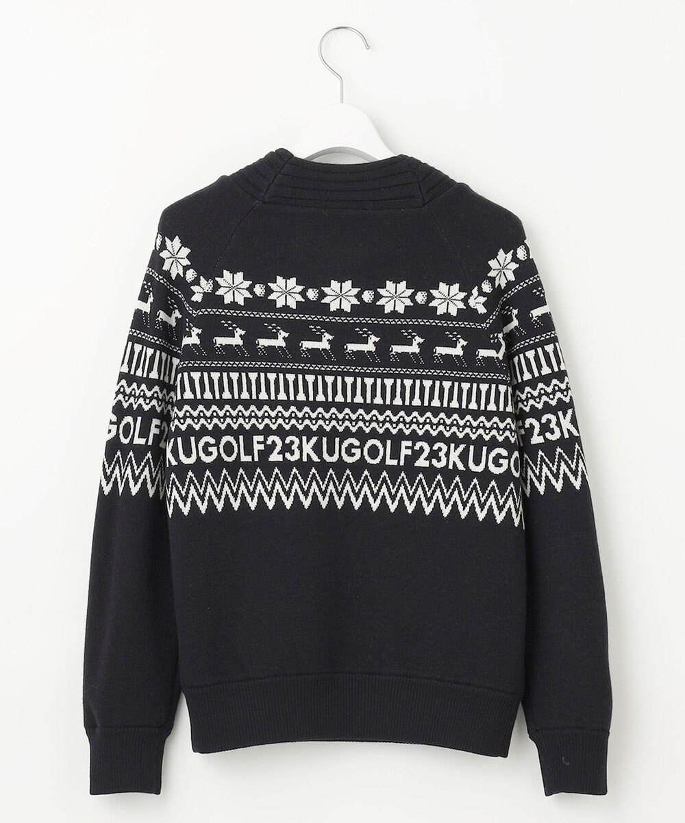 23区GOLF 【WOMEN】【ウォッシャブル】ノルディック柄裏付き ニット 