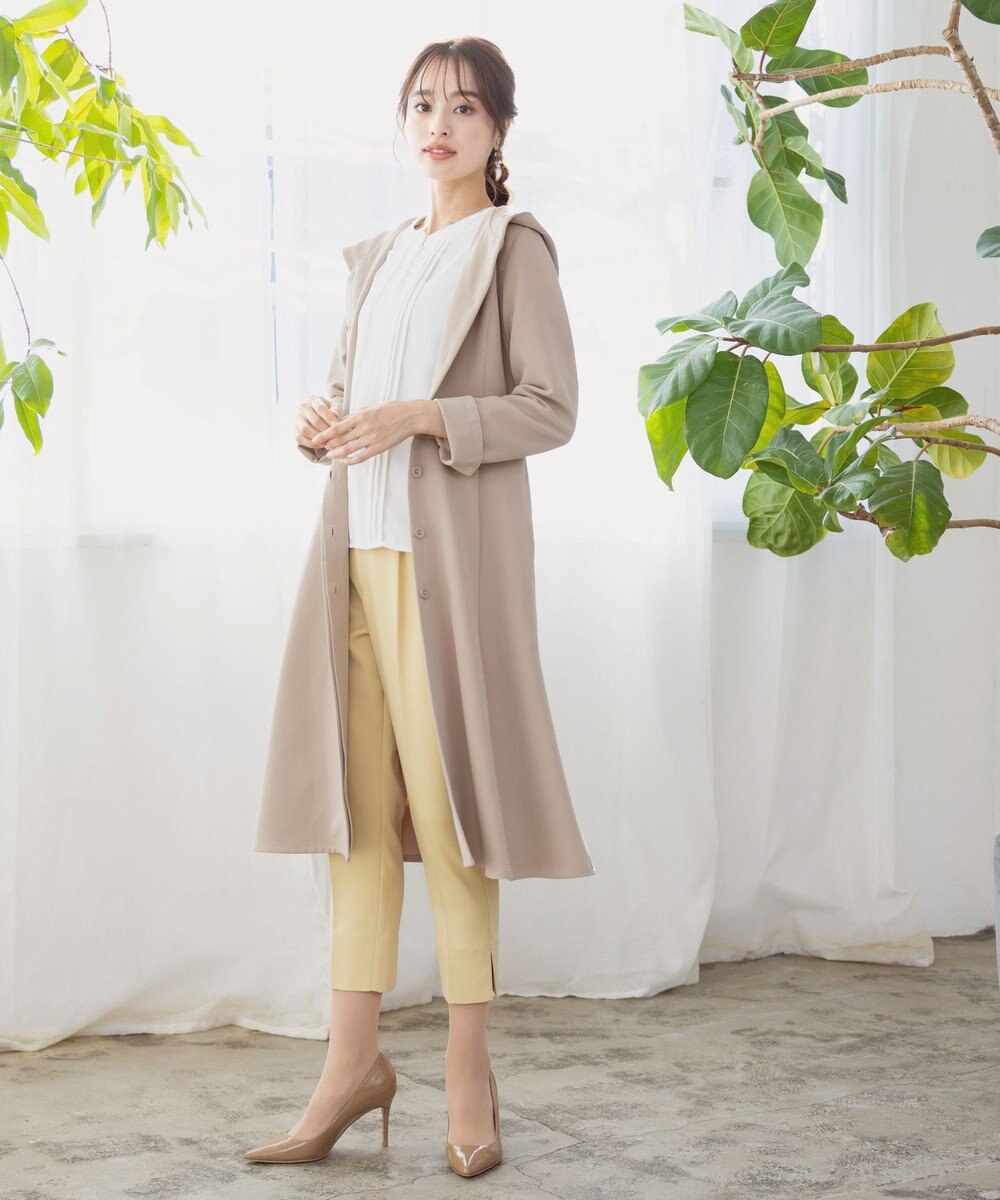 Tiaclasse L 【新色追加・洗える】フーデッドフレアコート 