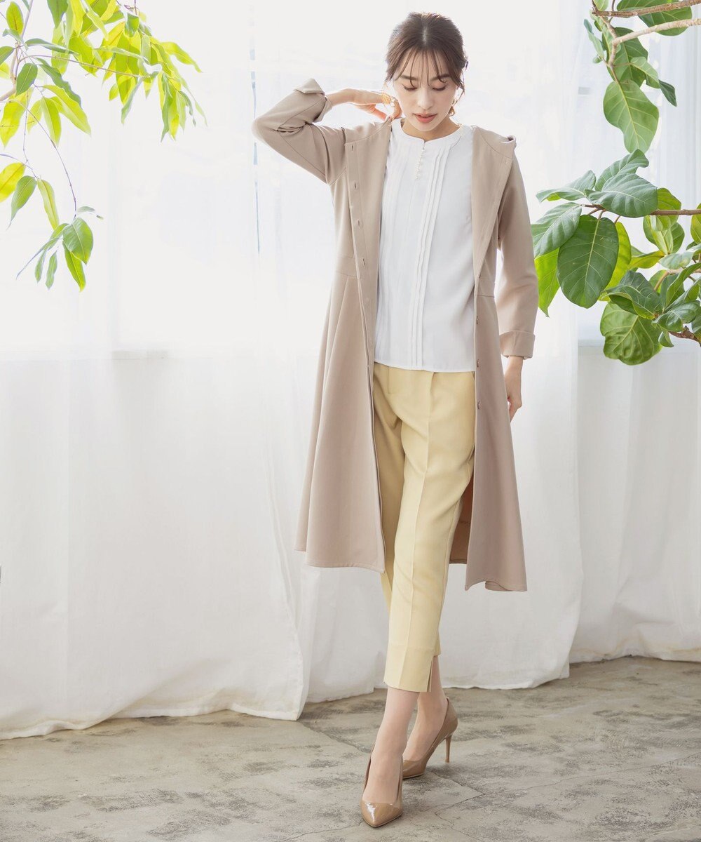 Tiaclasse L 【新色追加・洗える】フーデッドフレアコート 