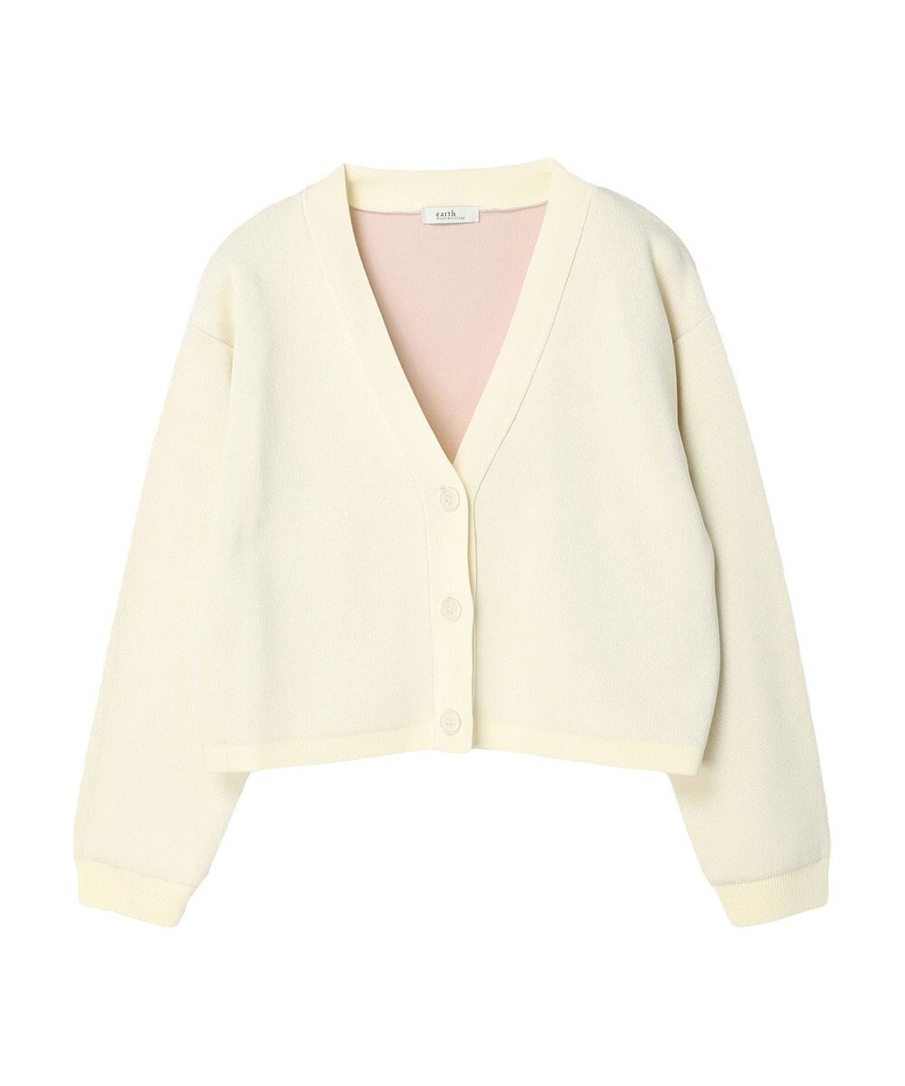 earth music&ecology バイカラースポンディッシュカーディガン 