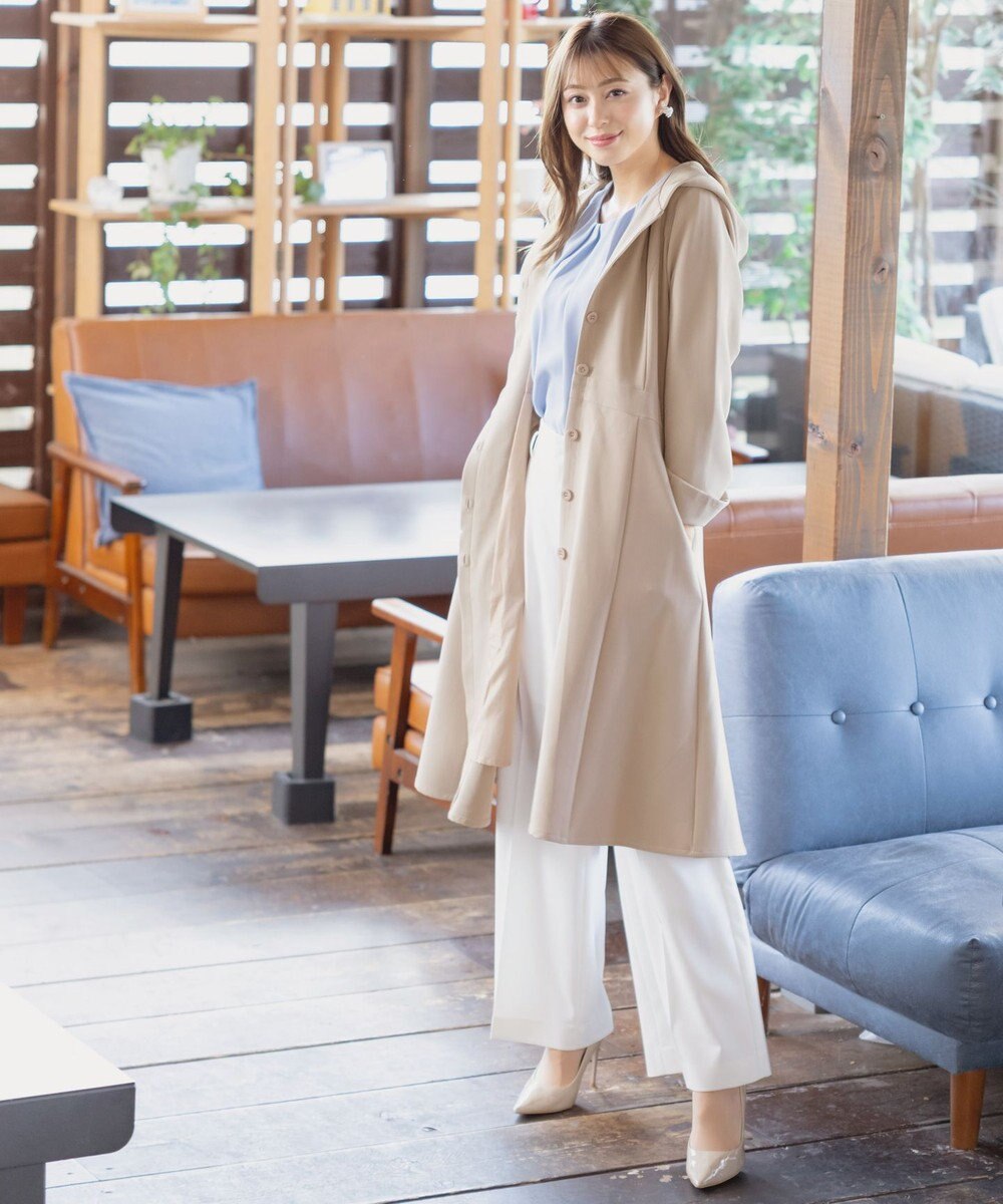 Tiaclasse L 【新色追加・洗える】フーデッドフレアコート 