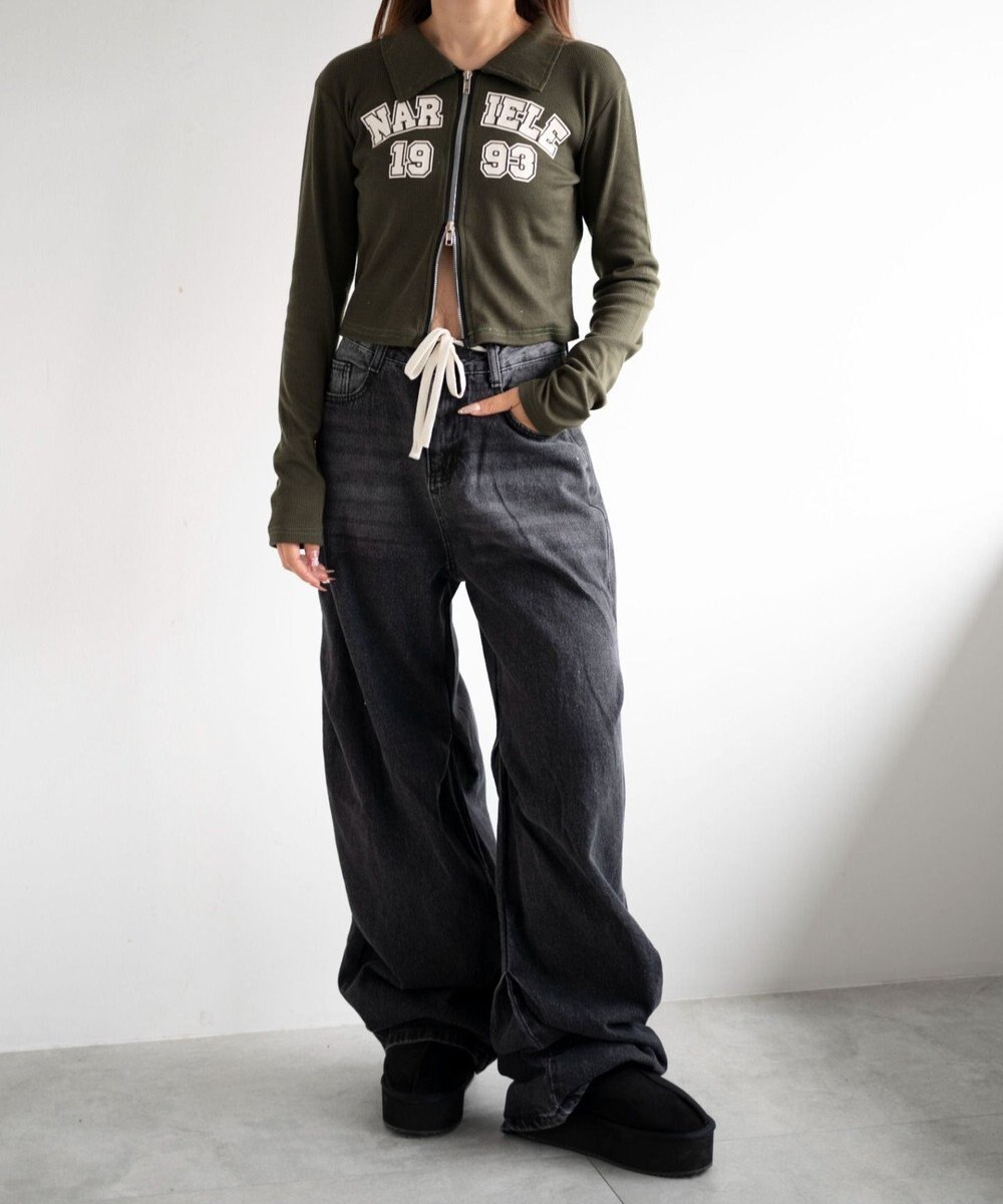 WEGO WジップナンバリングロゴロンT 