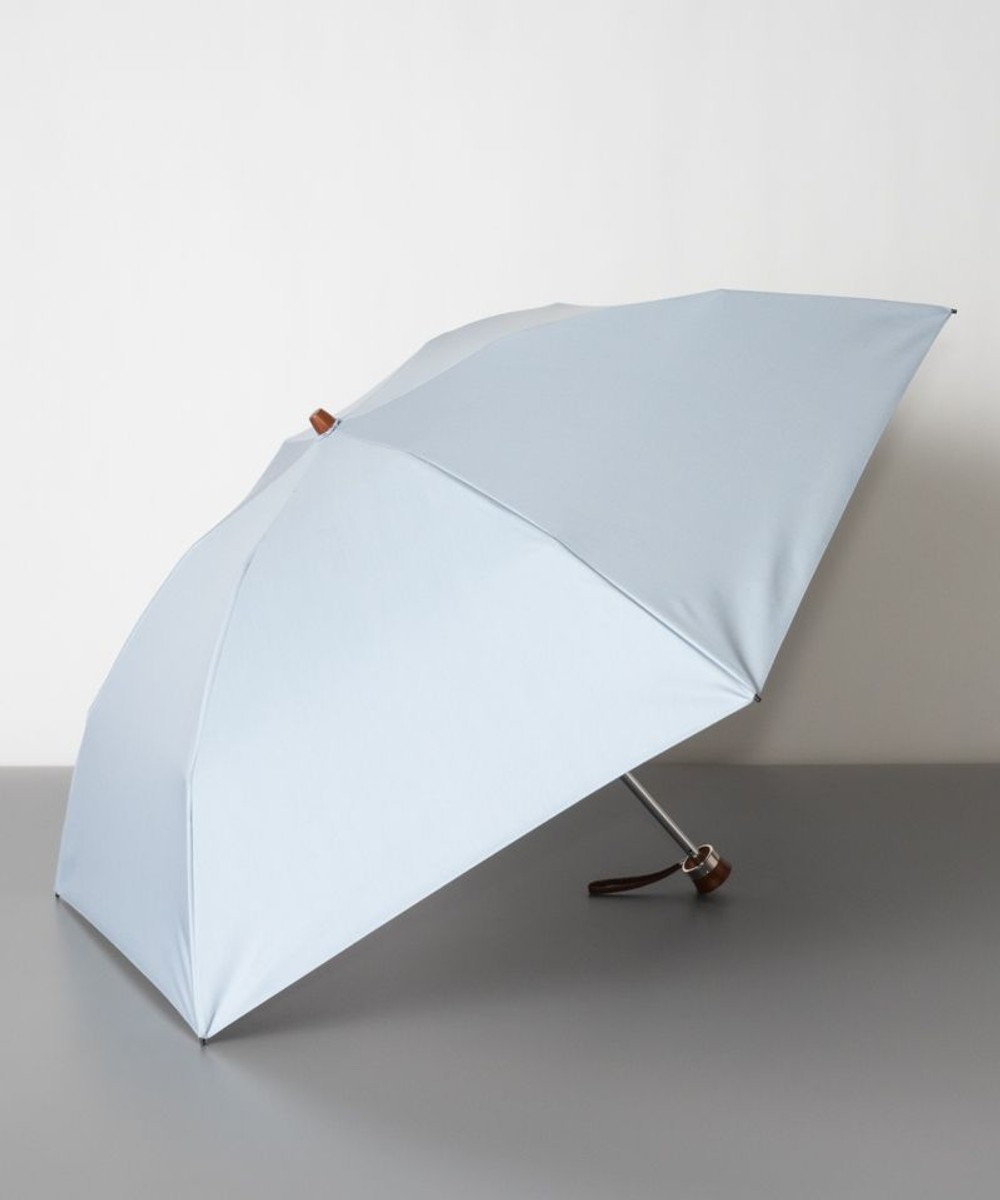 AURORA WEB限定 オーロラ　晴雨兼用 クイックオープンタイプ 折りたたみ傘（無地）日傘 サックス