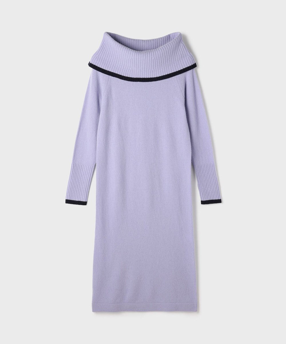 GRACE CONTINENTAL バイカラーオフショルニットワンピース 