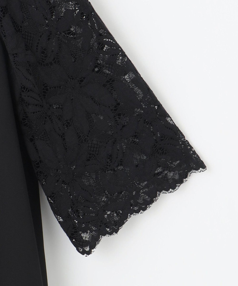 自由区 L 【17号サイズまで展開】フラワーレースダブルクロス ワンピース 