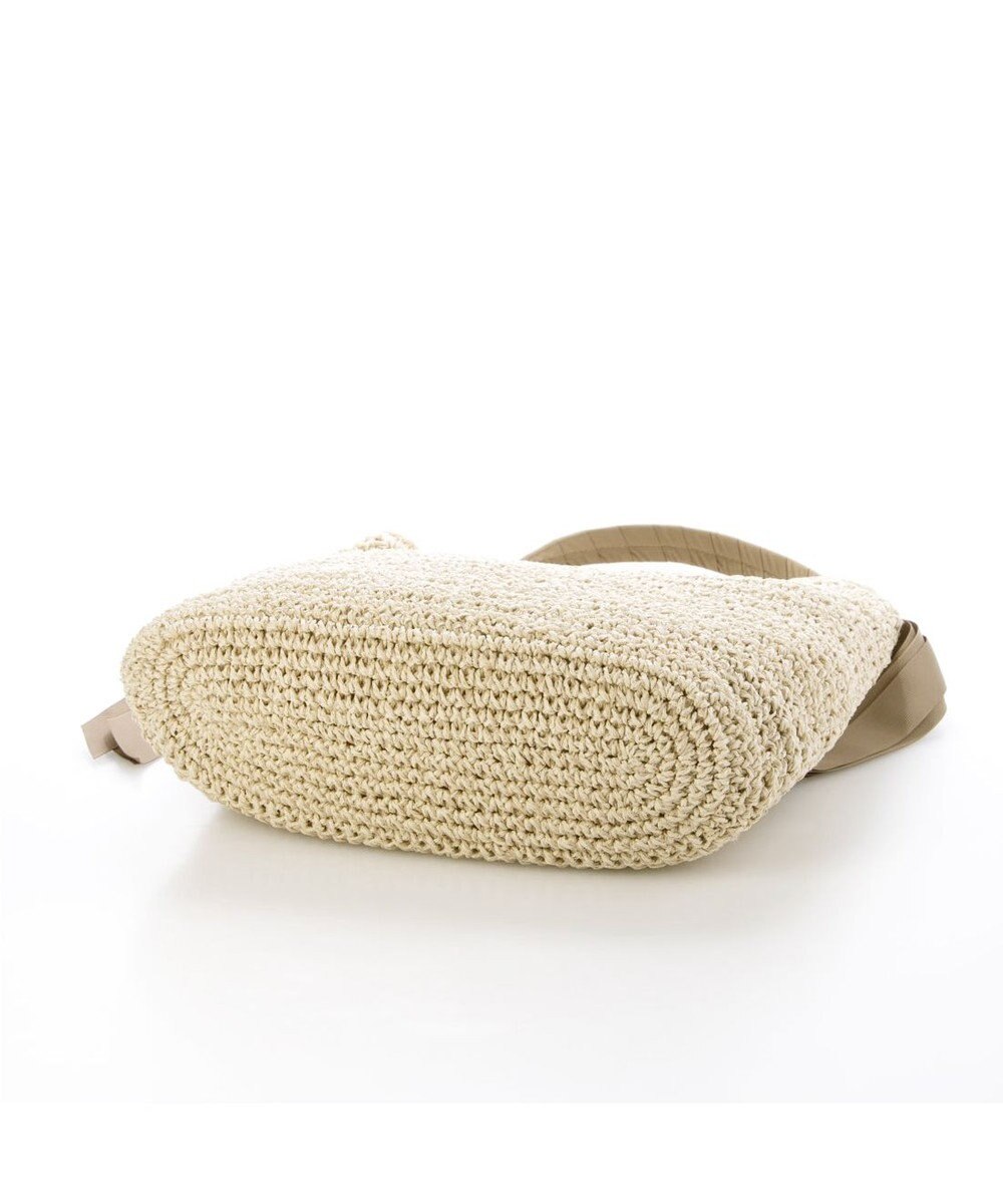 UNBILLION カシュカシュ cachecache / 下がりグログラン地柄編みトート カゴバッグ 