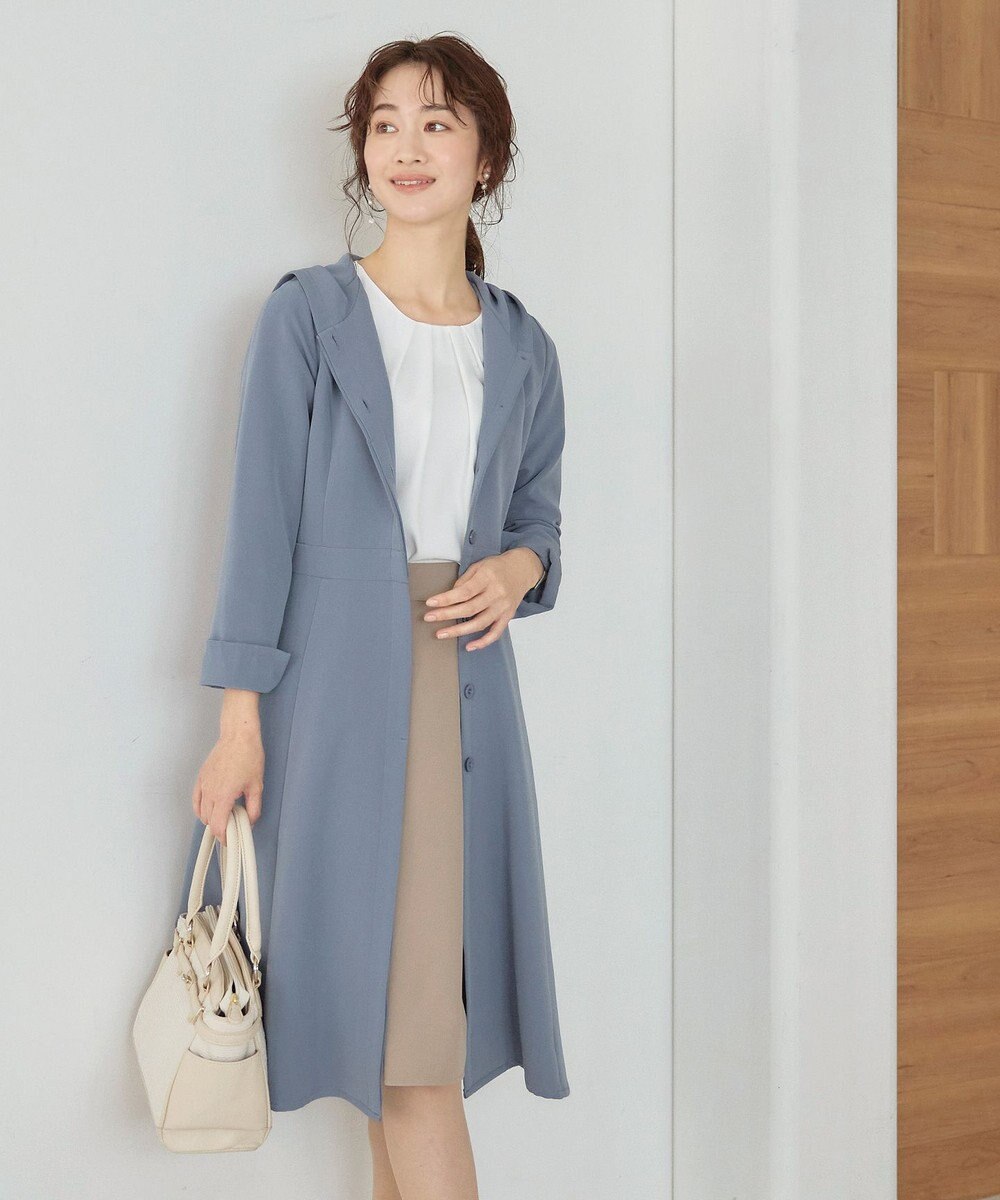 Tiaclasse L 【新色追加・洗える】フーデッドフレアコート 