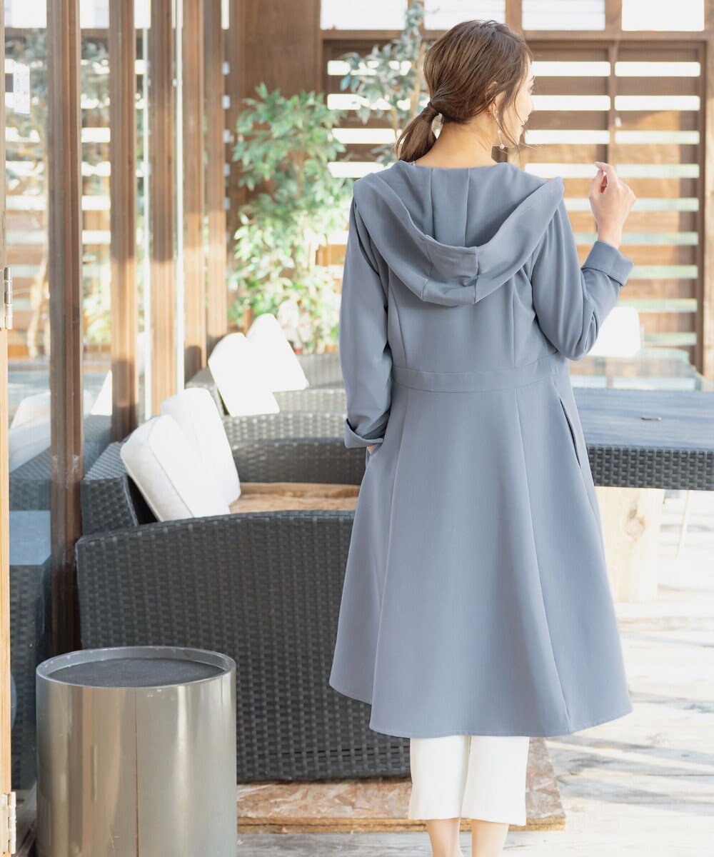 Tiaclasse L 【新色追加・洗える】フーデッドフレアコート 