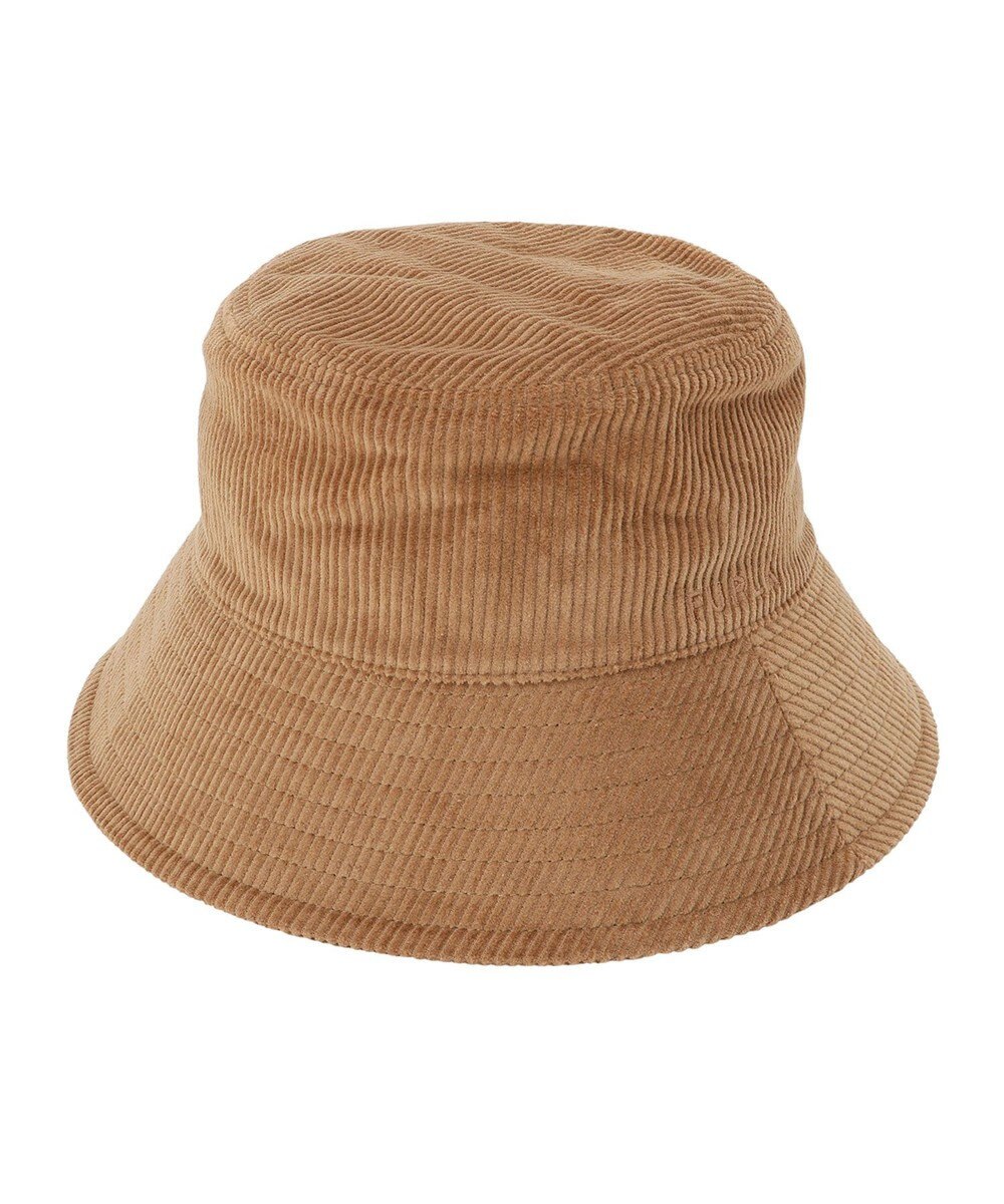 MOONBAT FURLA コール天バケットハット／ロゴ刺繍 