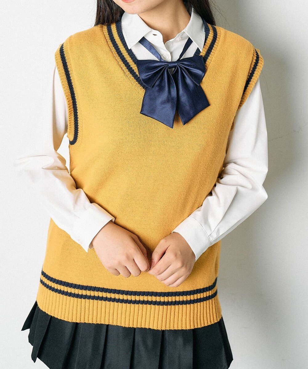 WEGO 【SCHOOLITEM】ラインスクールニットベスト 