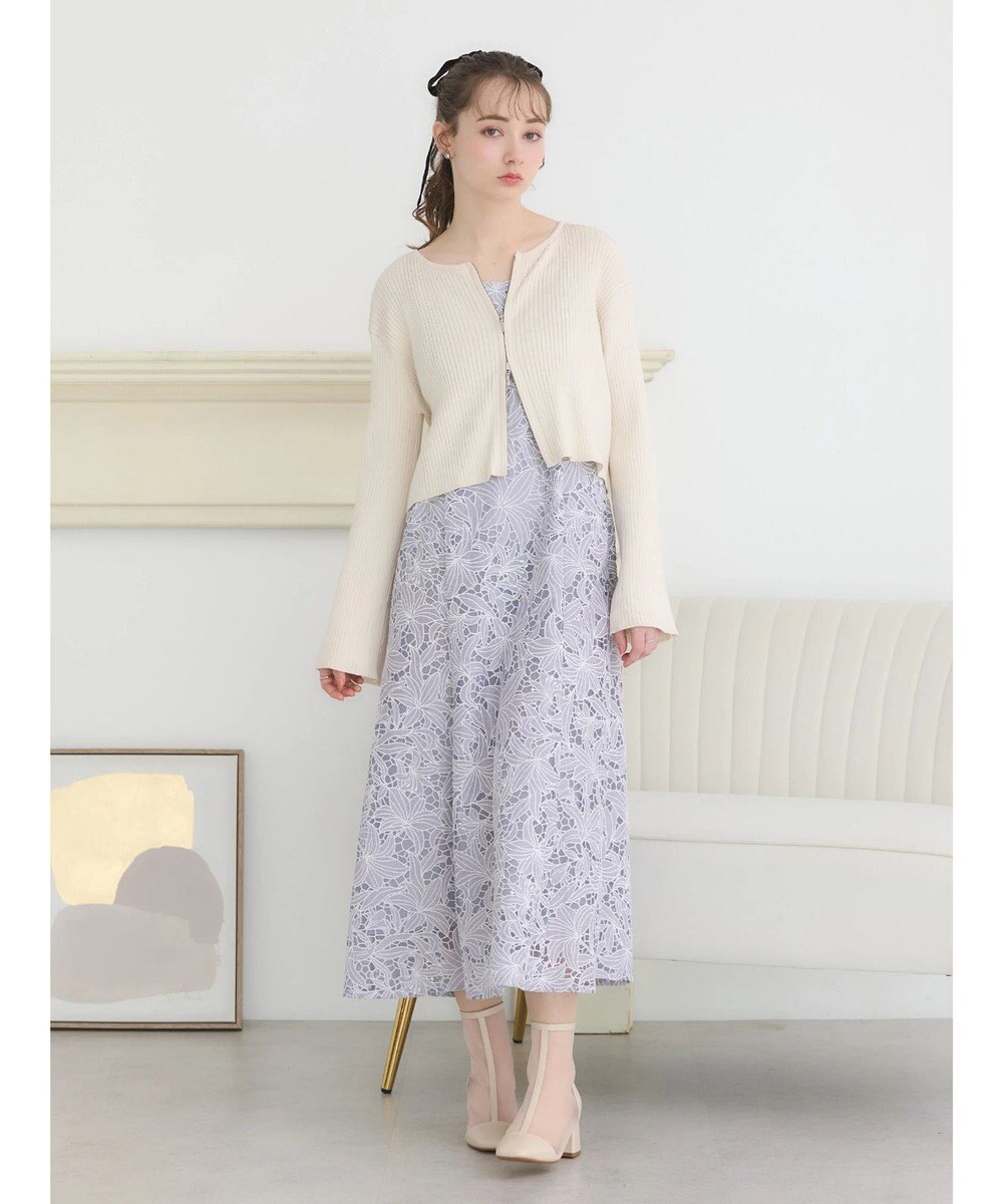 earth music&ecology ＳＥＴ２点　シアーブラウス＋レースキャミワンピース 