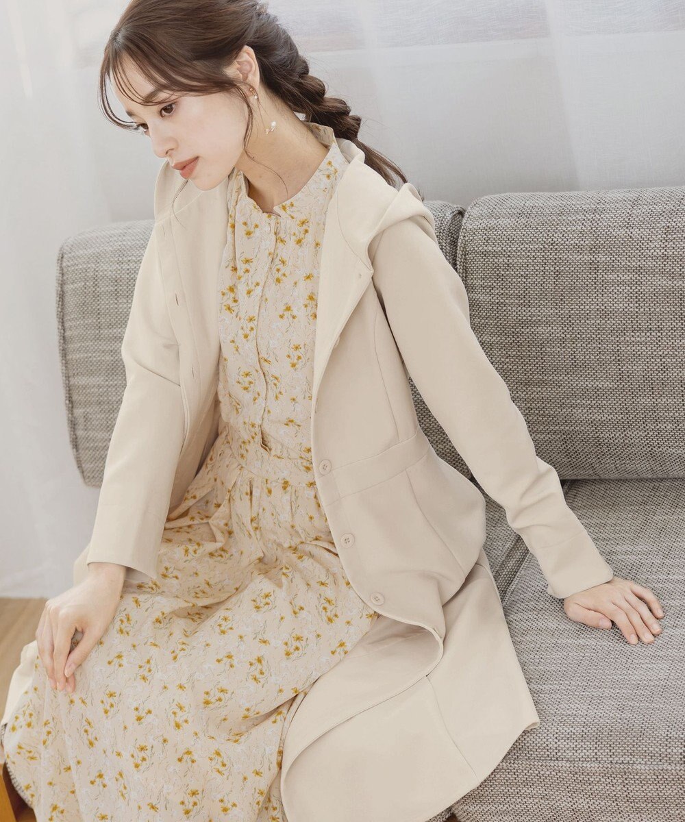 Tiaclasse L 【新色追加・洗える】フーデッドフレアコート 