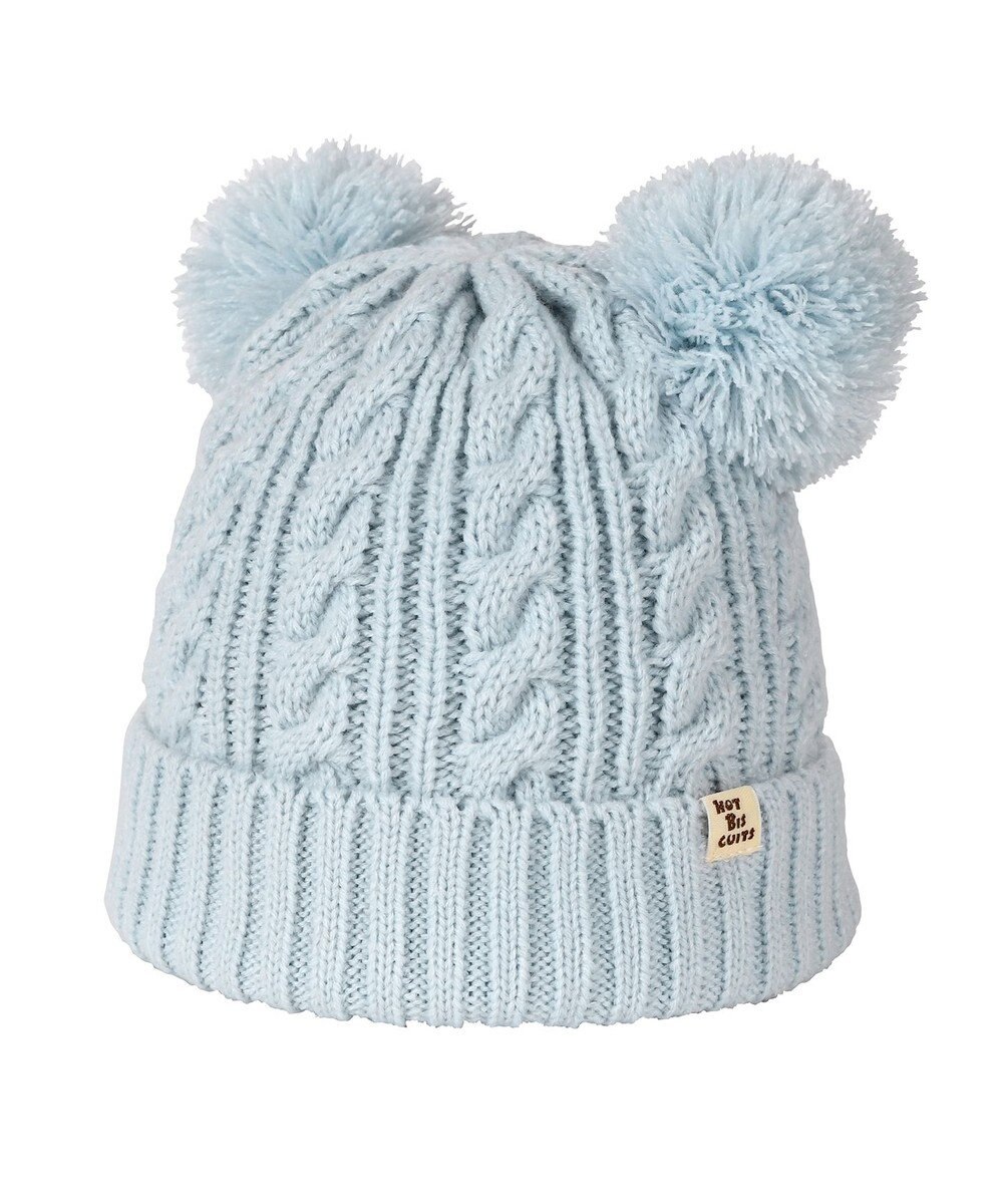 MIKI HOUSE HOT BISCUITS 【46-52cm】 くまみみ付き ニット帽 