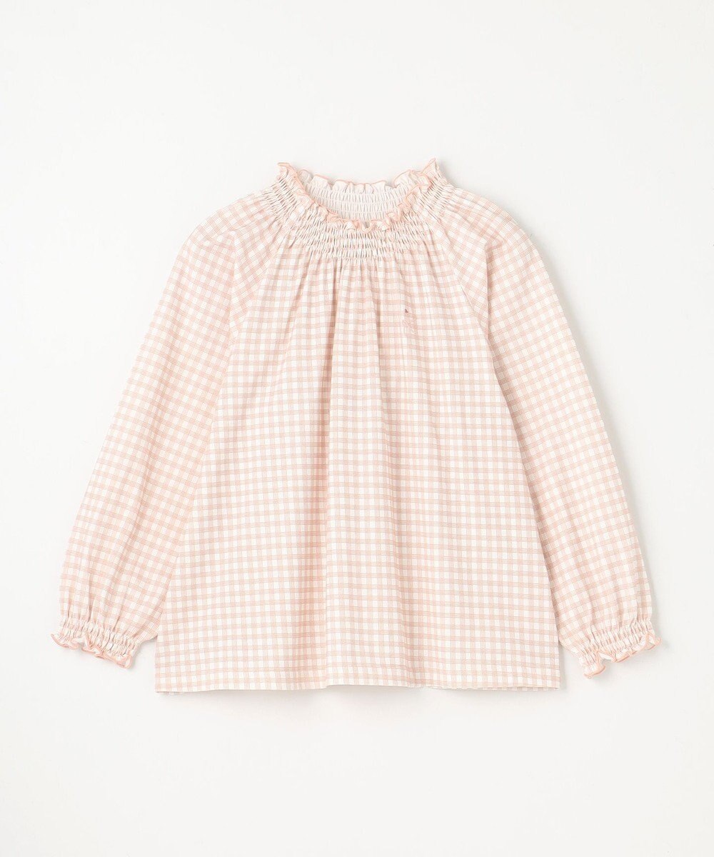 組曲 KIDS 【110-140㎝】シャーリングチェック トップス 
