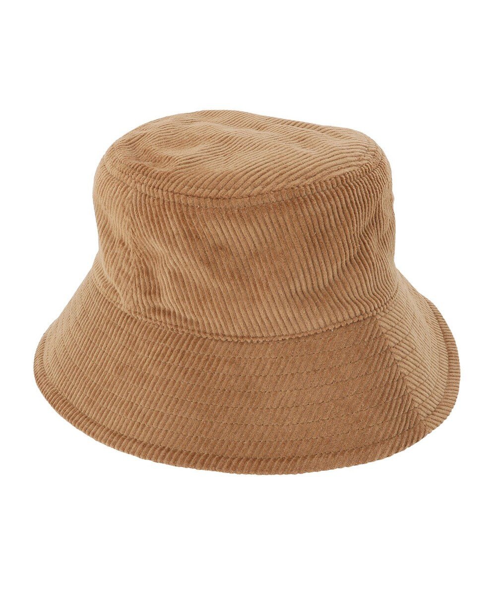 MOONBAT FURLA コール天バケットハット／ロゴ刺繍 