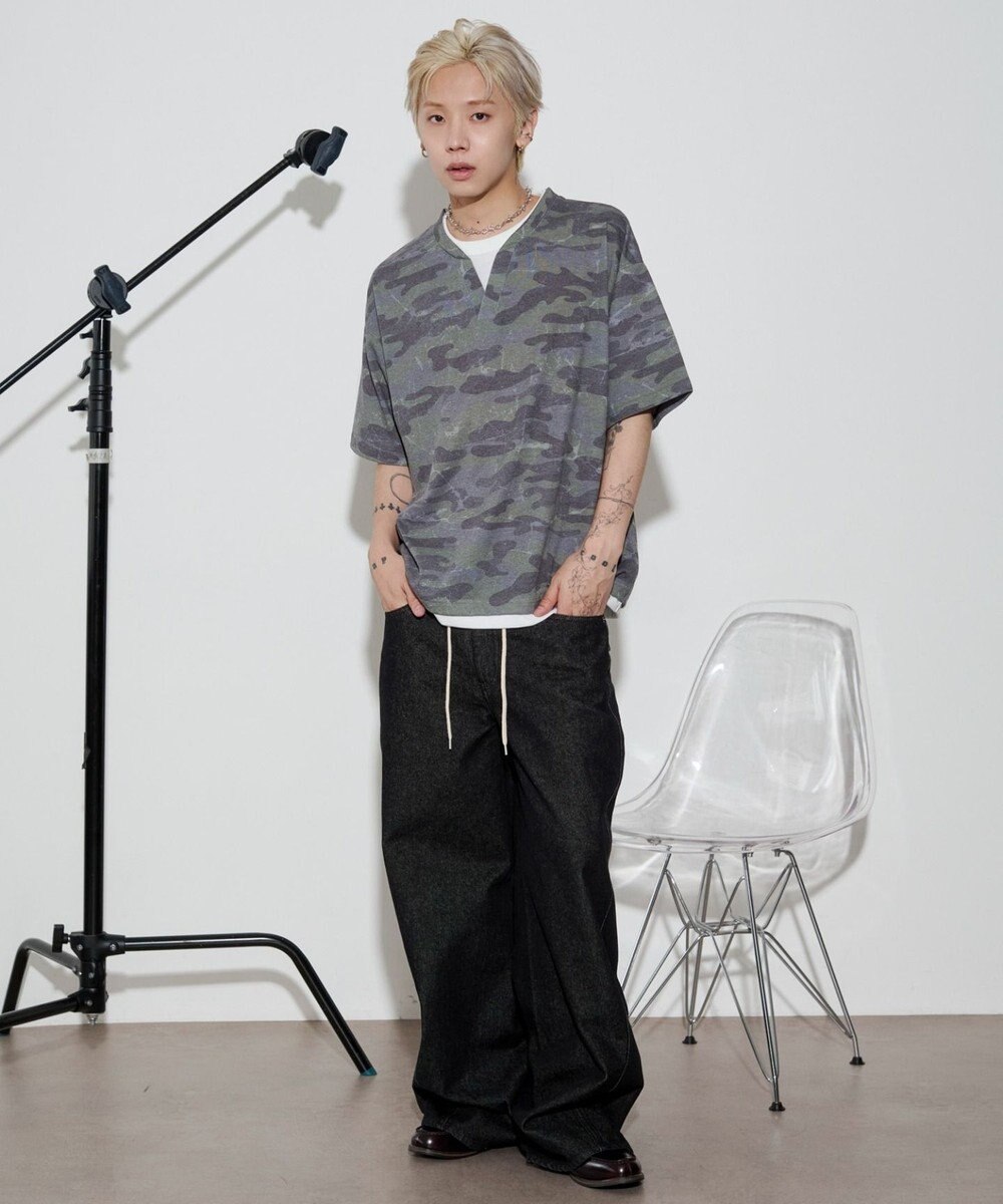 WEGO 【ユニセックス着用ITEM】キーネックフェイクレイヤードT（SS） 