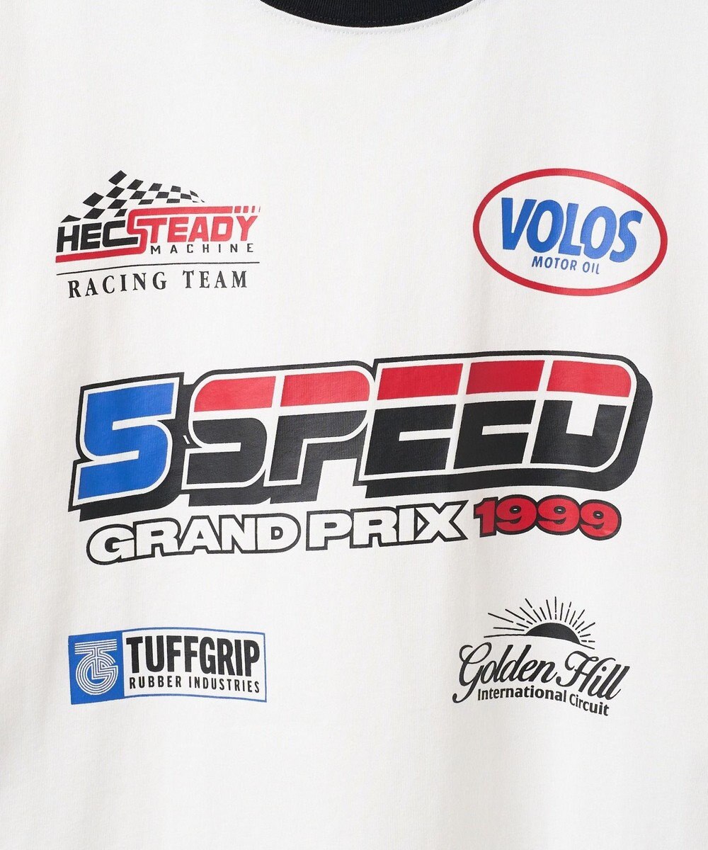 WEGO 【ユニセックス着用ITEM/手洗い可/MLサイズ】レーシングロゴTシャツ 