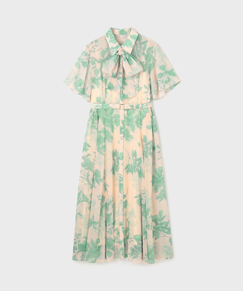 GRACE CONTINENTAL シャドーフラワープリントワンピース 