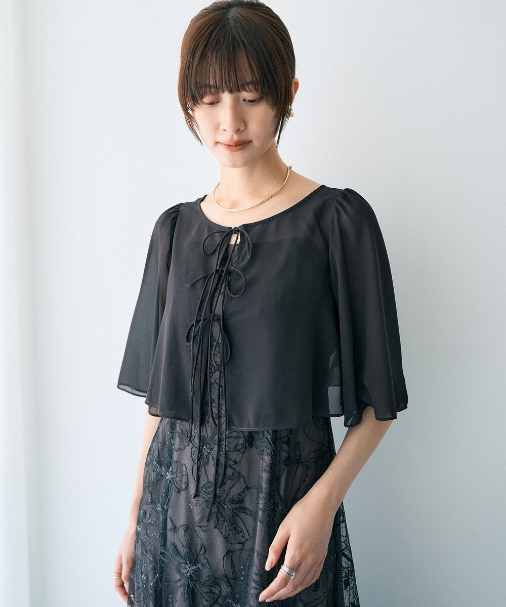 YECCA VECCA 【2点SET】フラワー柄スパンコール刺繍ドレス 