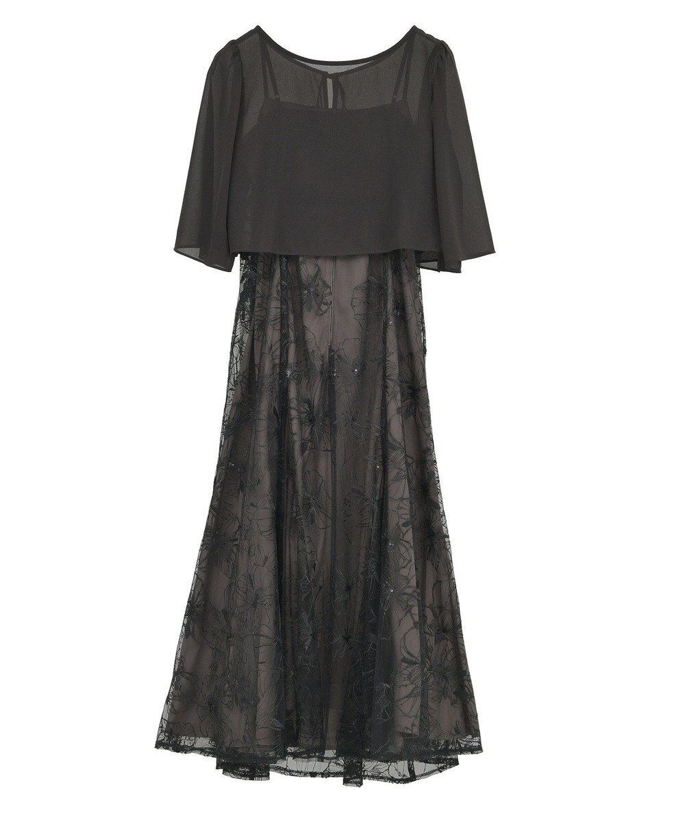 YECCA VECCA 【2点SET】フラワー柄スパンコール刺繍ドレス 