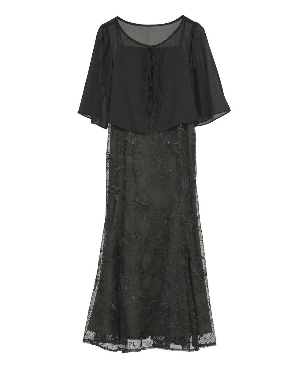 YECCA VECCA 【2点SET】フラワー柄スパンコール刺繍ドレス 