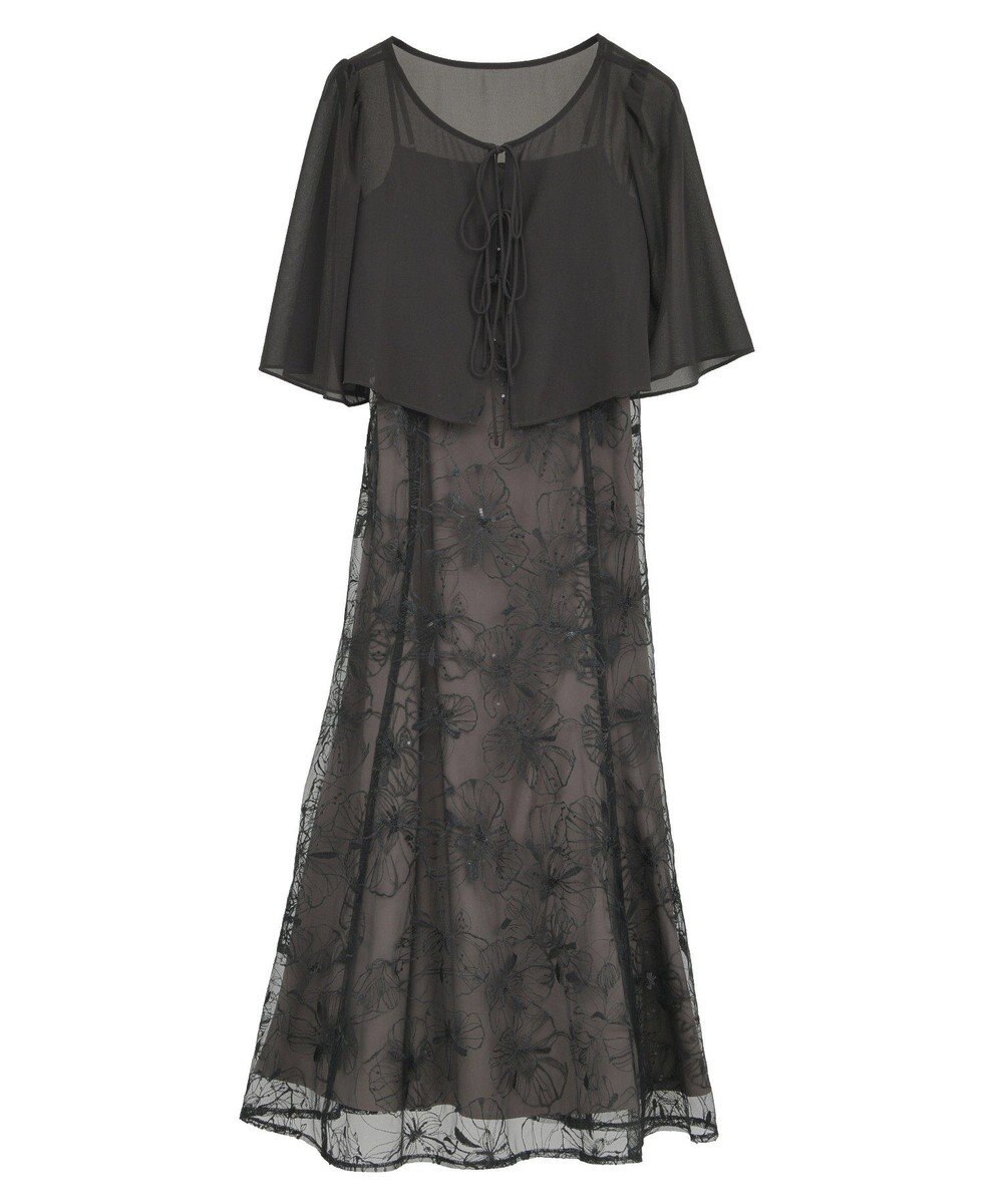 YECCA VECCA 【2点SET】フラワー柄スパンコール刺繍ドレス 