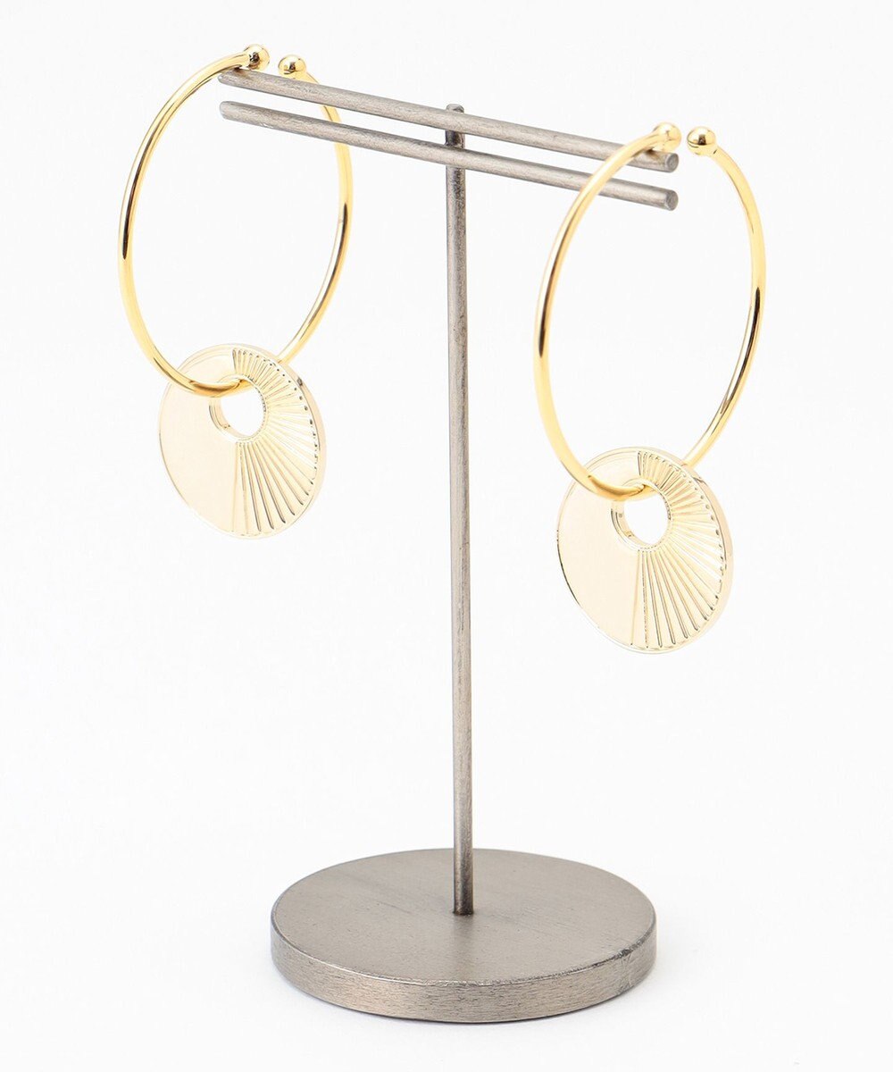 GRACE CONTINENTAL ラインコインフープイヤーカフ 