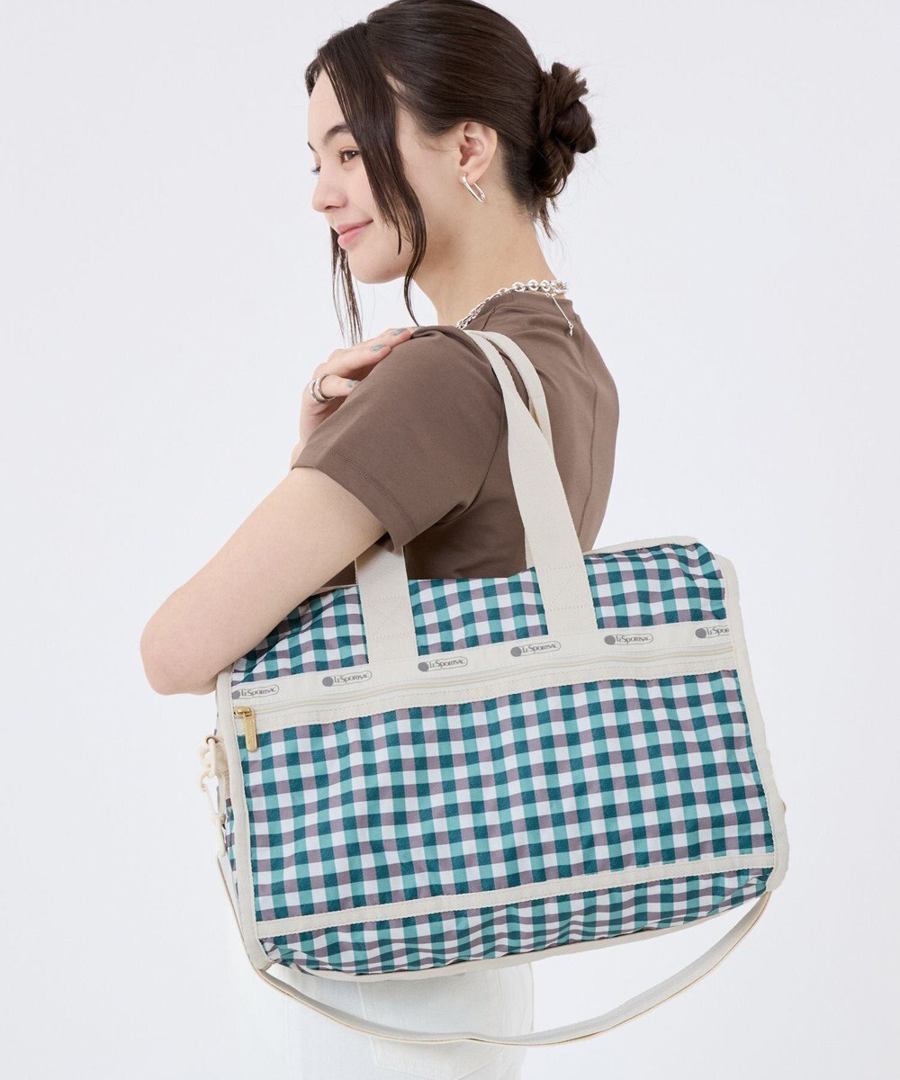LeSportsac DELUXE MED WEEKENDER/フォレストギンガム 