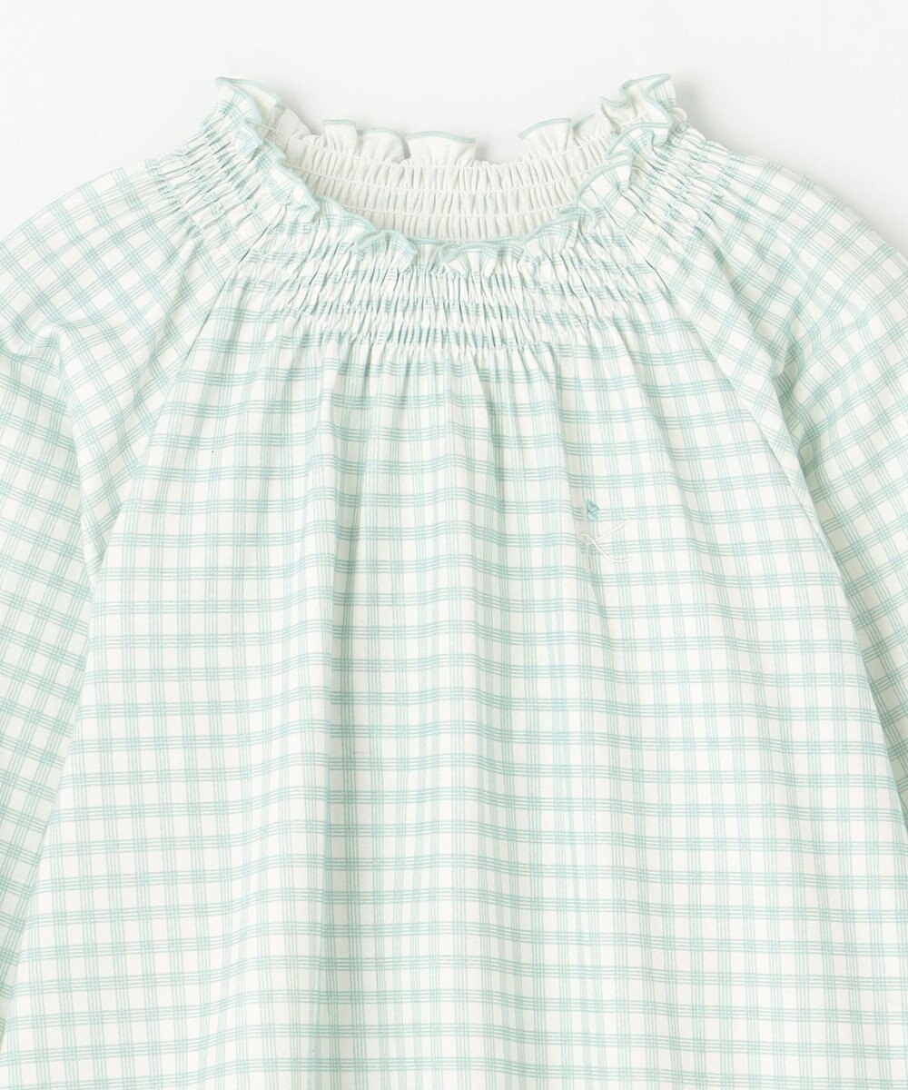 組曲 KIDS 【110-140㎝】シャーリングチェック トップス 
