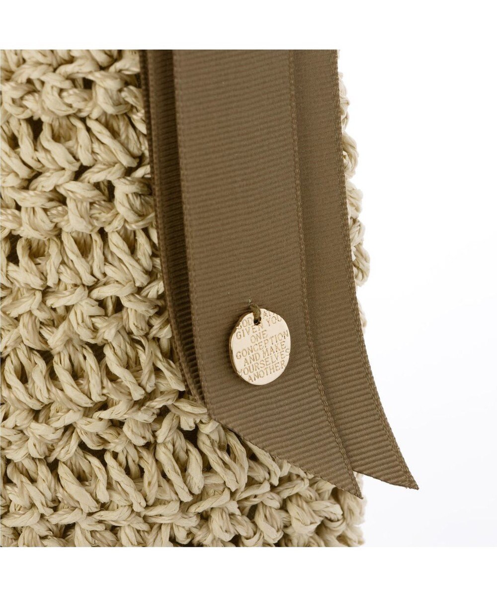 UNBILLION カシュカシュ cachecache / 下がりグログラン地柄編みトート カゴバッグ 