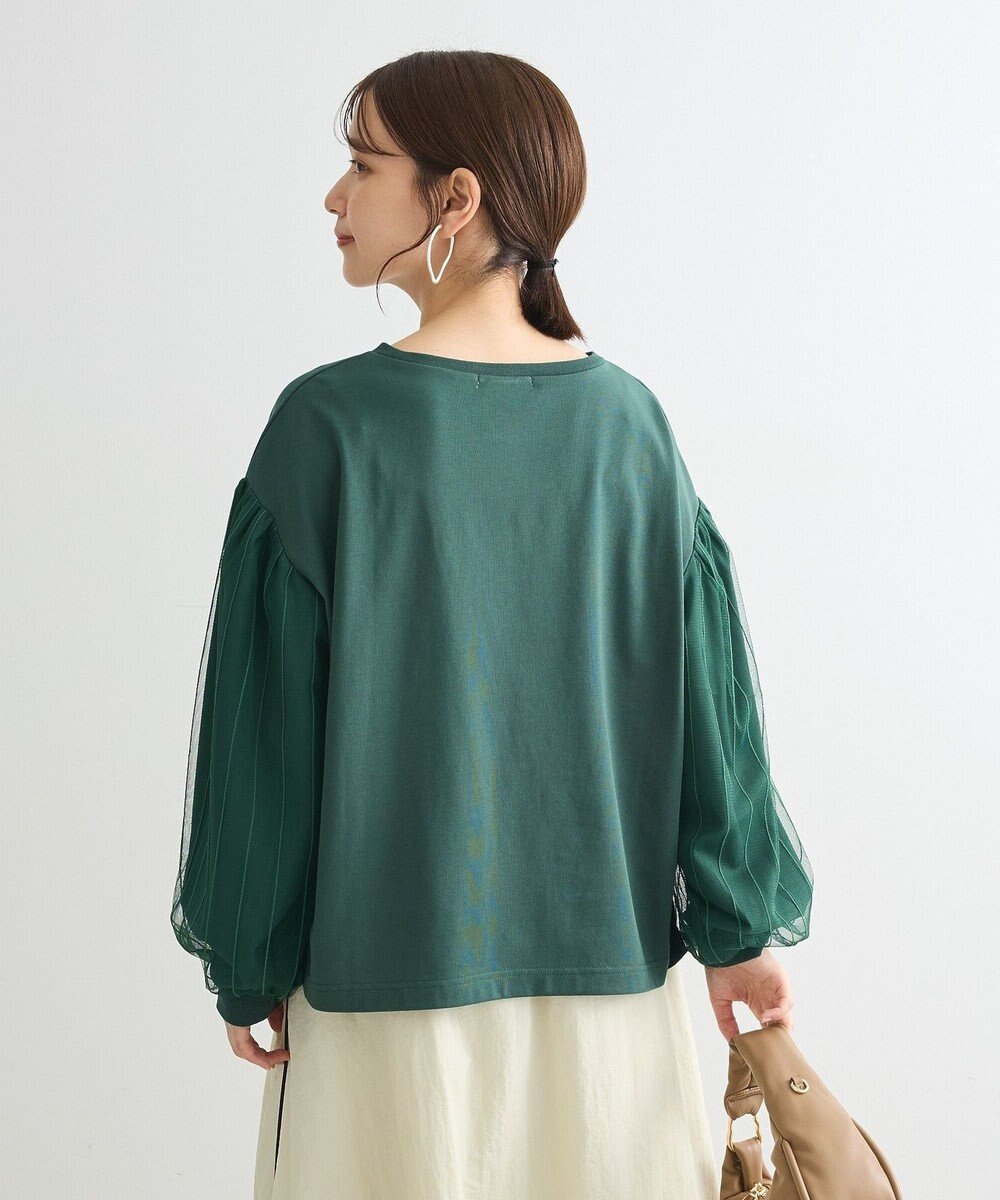 Green Parks 袖チュールドッキングプルオーバー 