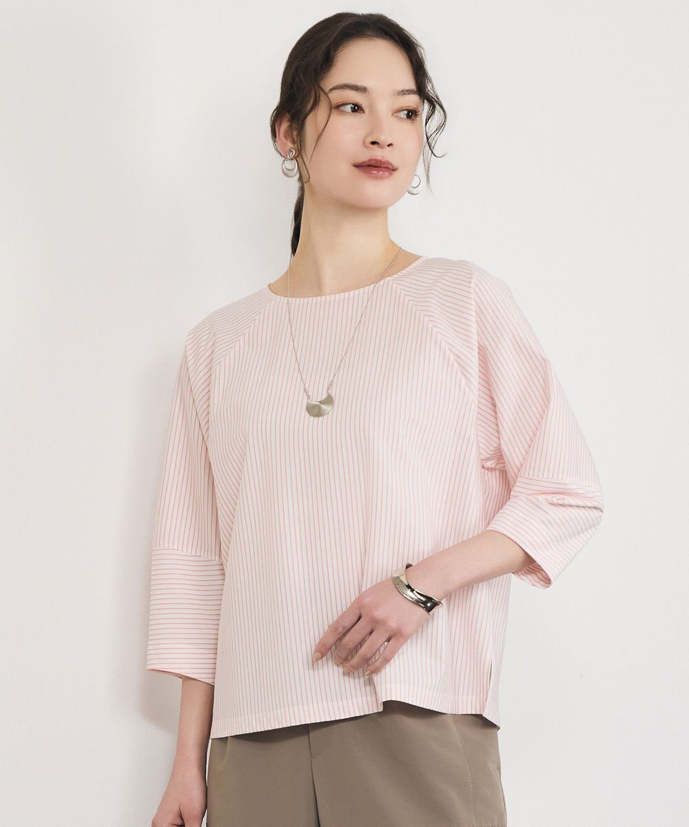 自由区 L ストライプコットンタイプライター 