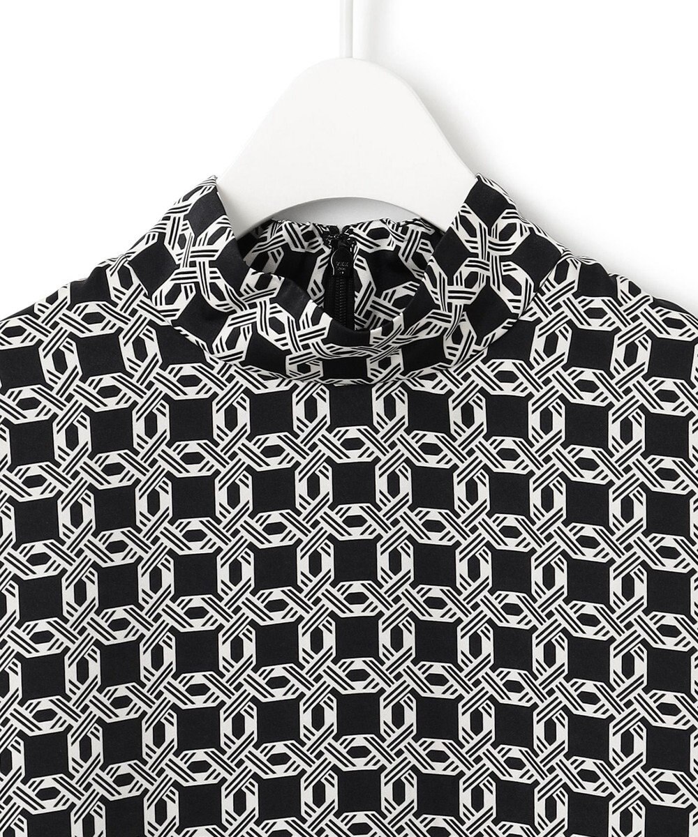 ICB 【洗える】レトロウォールペーパープリント ブラウス 