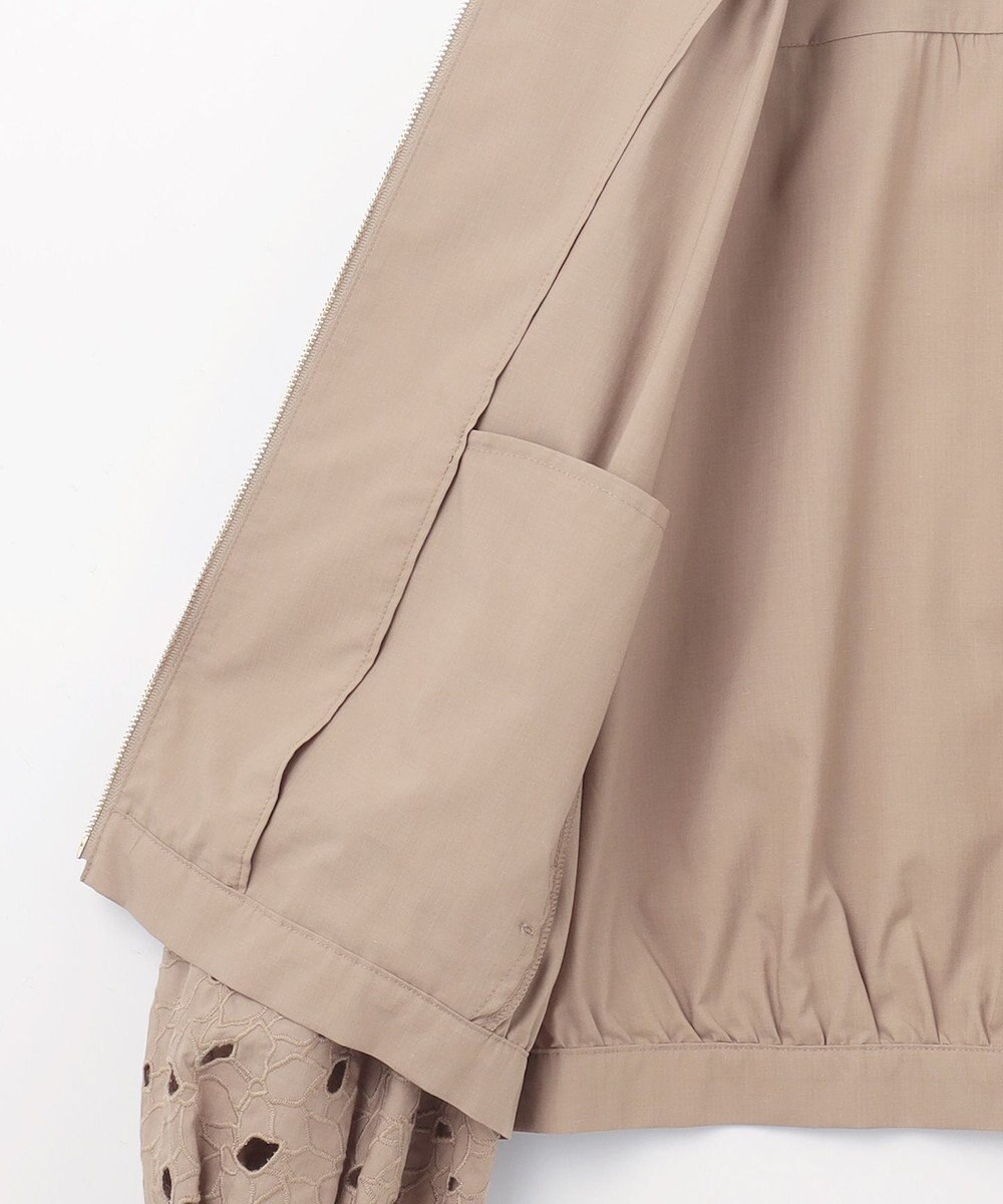 自由区 【洗える】テンセルコットンエンブロイダリー ジャケット 