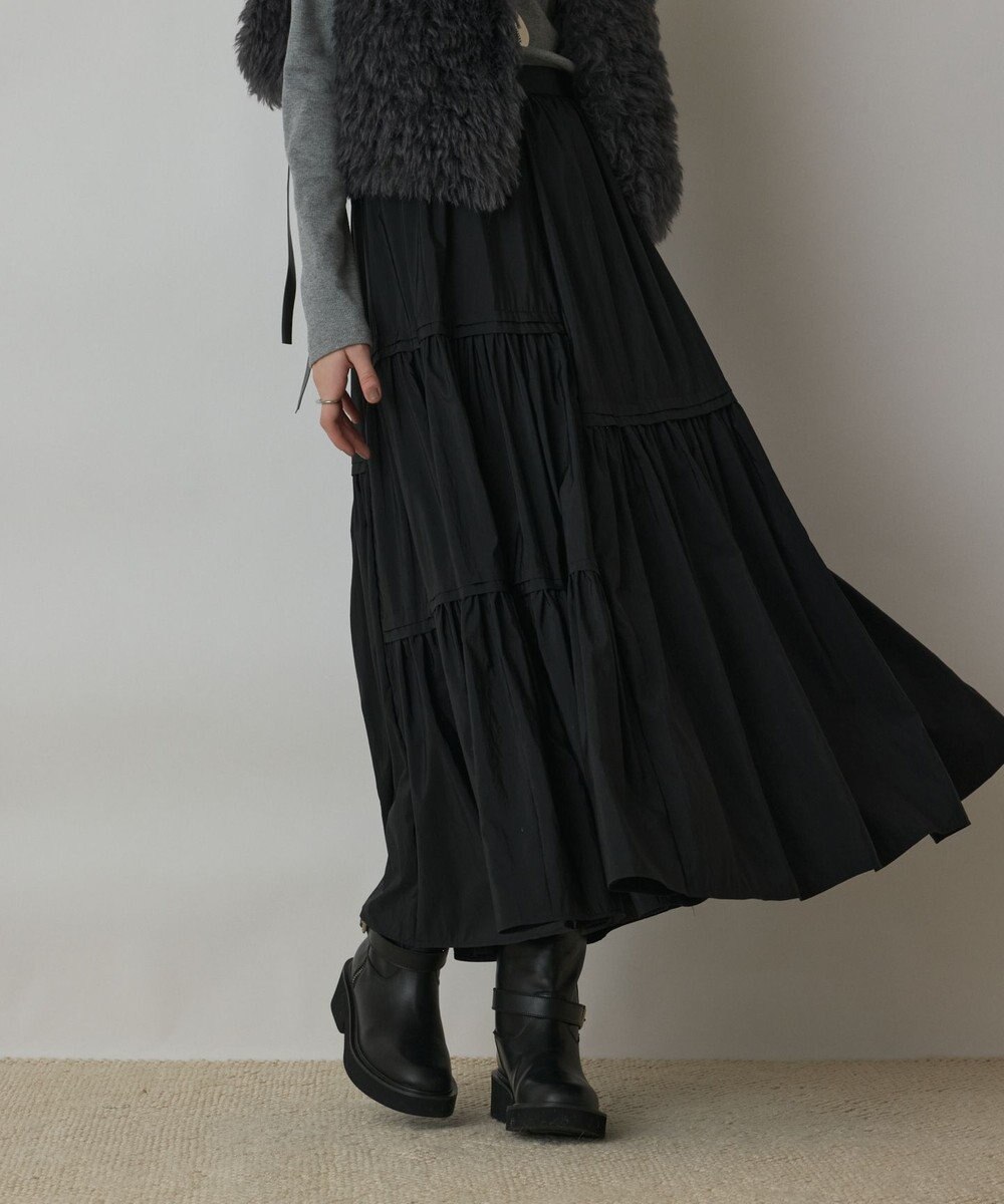 GRACE CONTINENTAL ティアードロングスカート 