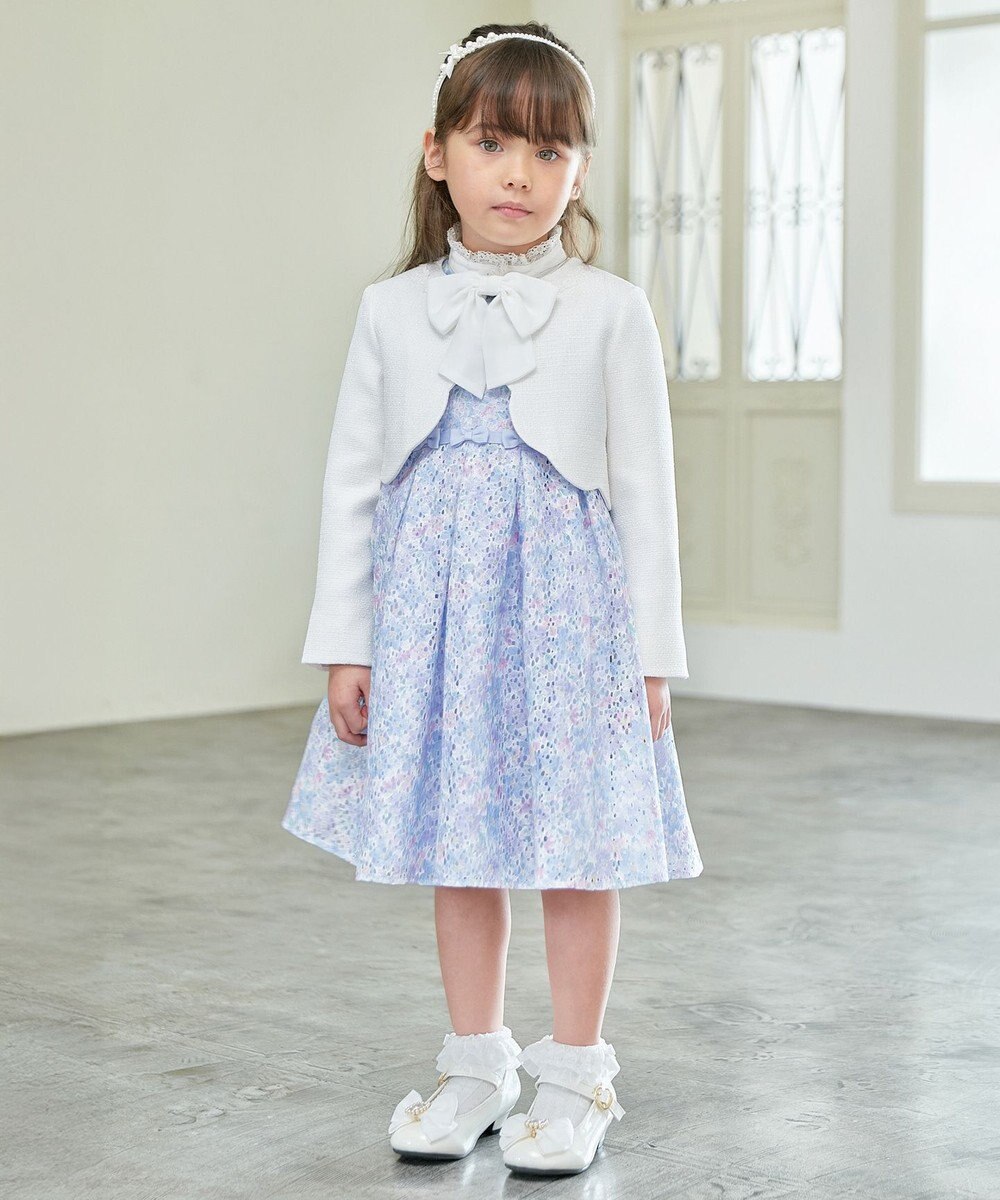 ANY KIDS フラワープリントレースワンピース 