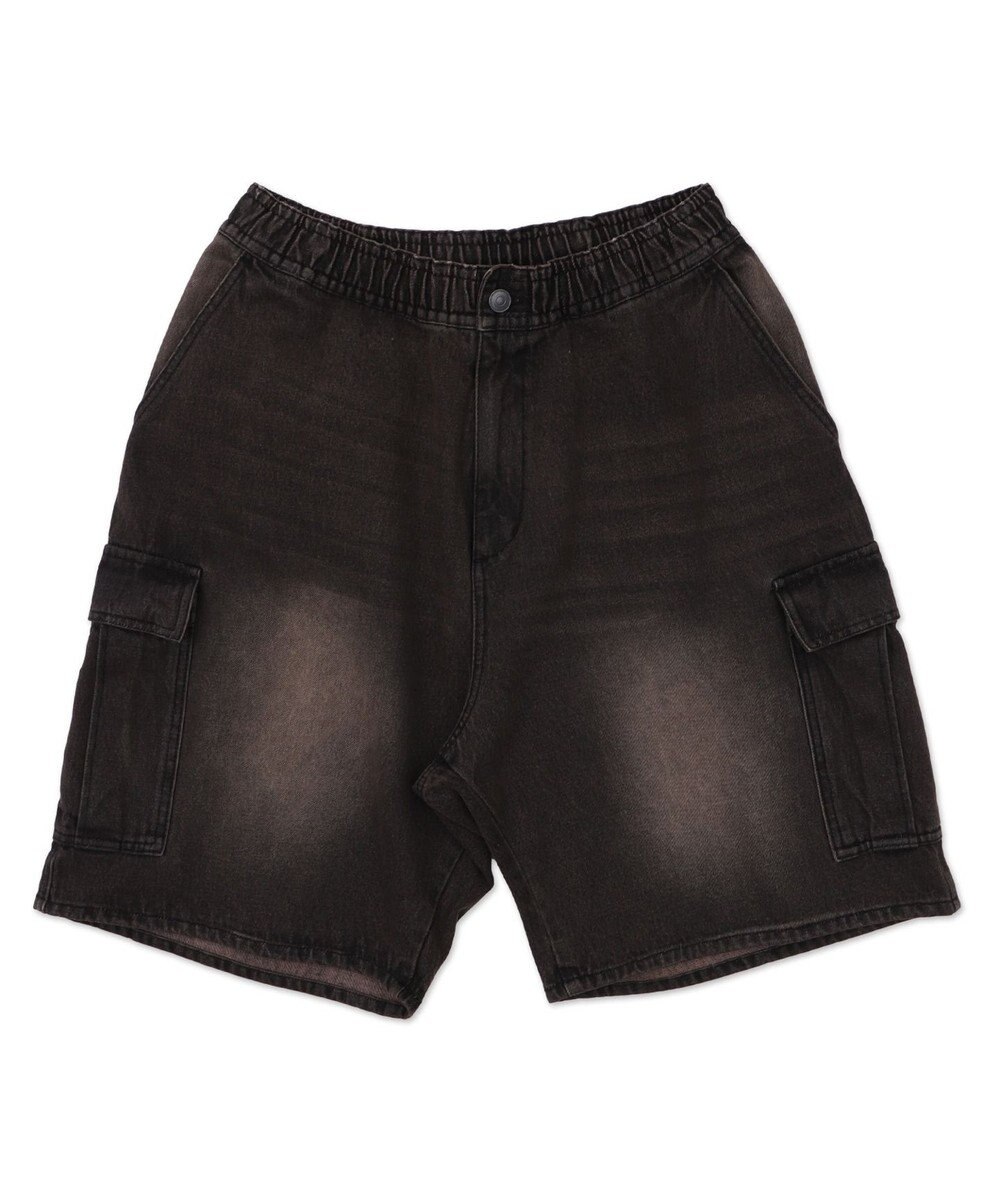 WEGO 【SMLサイズ展開】イージーバギーデニムカーゴショーツ 