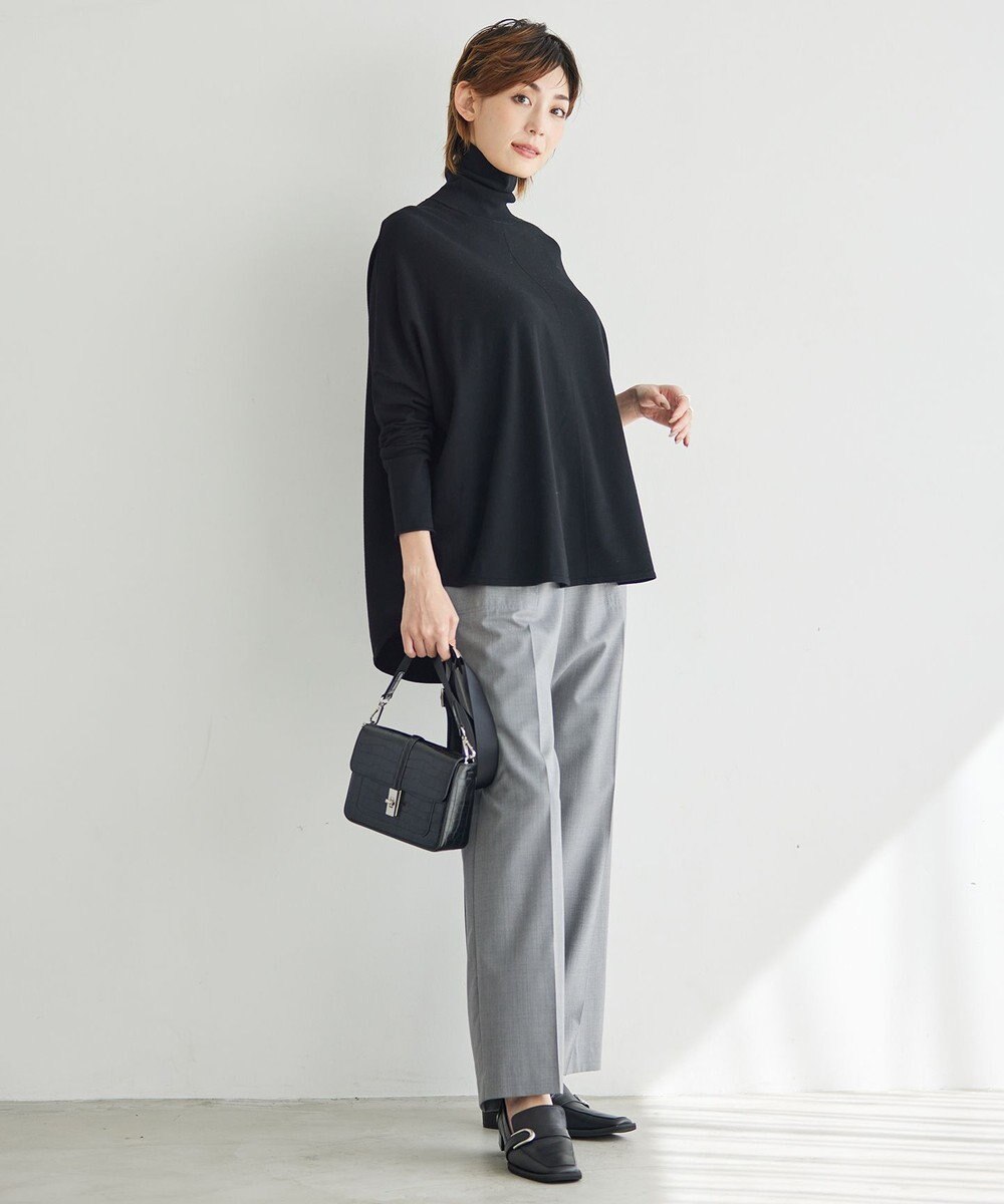 ICB 【洗える】 TWブロード ワイドストレートパンツ 