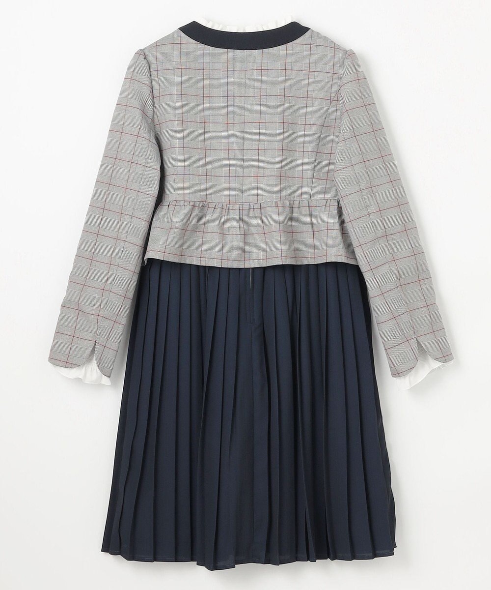 組曲 KIDS 【150-170㎝】グレンチェックジャケット＆プリーツワンピース セット 