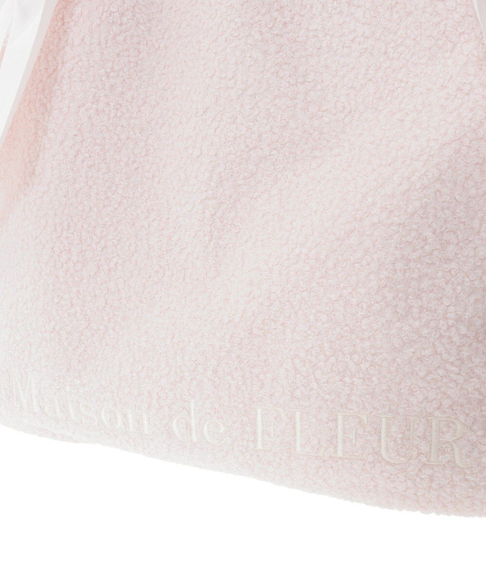 Maison de FLEUR ボアダブルリボントートバッグ 