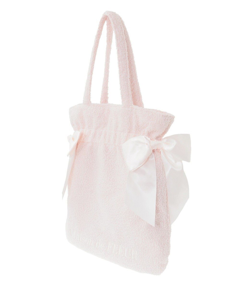 Maison de FLEUR ボアダブルリボントートバッグ 