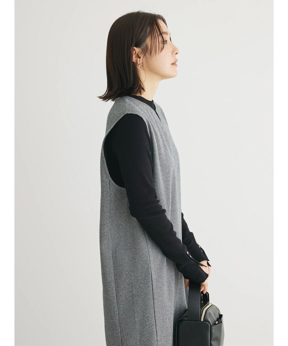 Green Parks 柄圧縮ポンチキーネックジャンスカ 