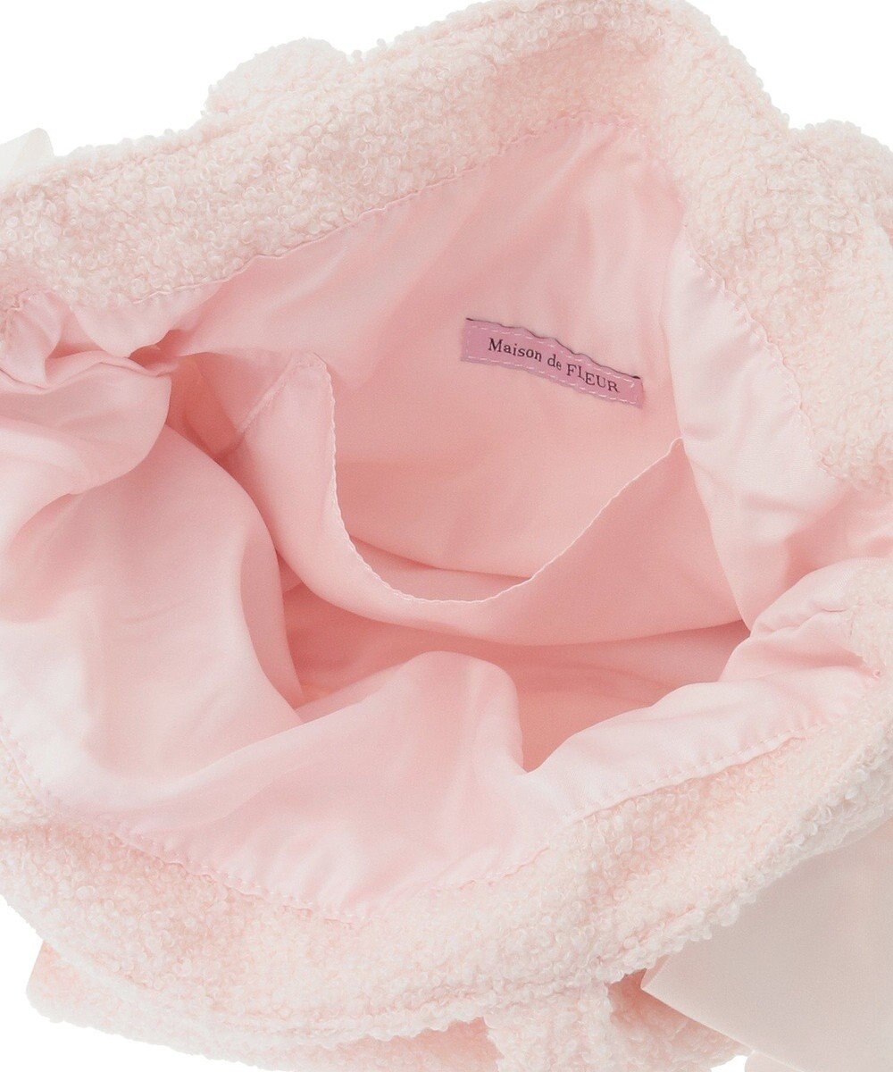Maison de FLEUR ボアダブルリボントートバッグ 