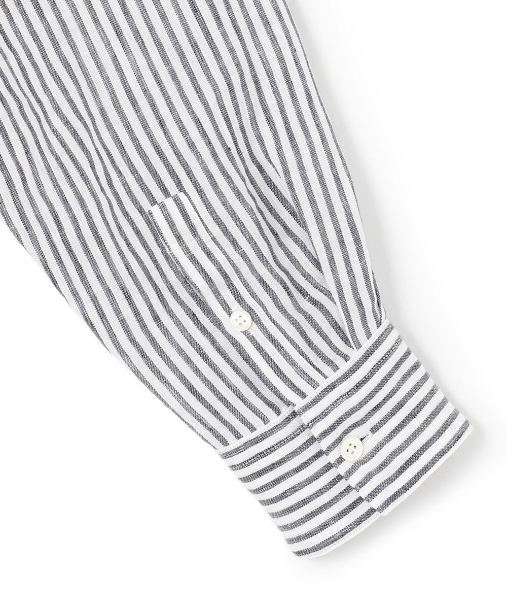 23区 S 【WEB限定カラーあり/洗える】LIBECO バンドカラー ビッグシルエット シャツ 