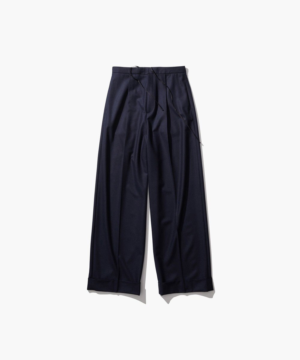ATON MERINO COLLEGE FLANNEL | ワイドストレートパンツ 