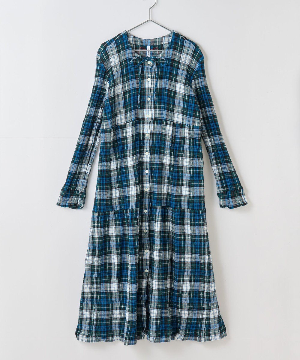 crêprie tsumori chisato creperie LONG SLEEVES ONE PIECE -TARTAN CHECK クレプリ タータンチェック長袖ワンピース 